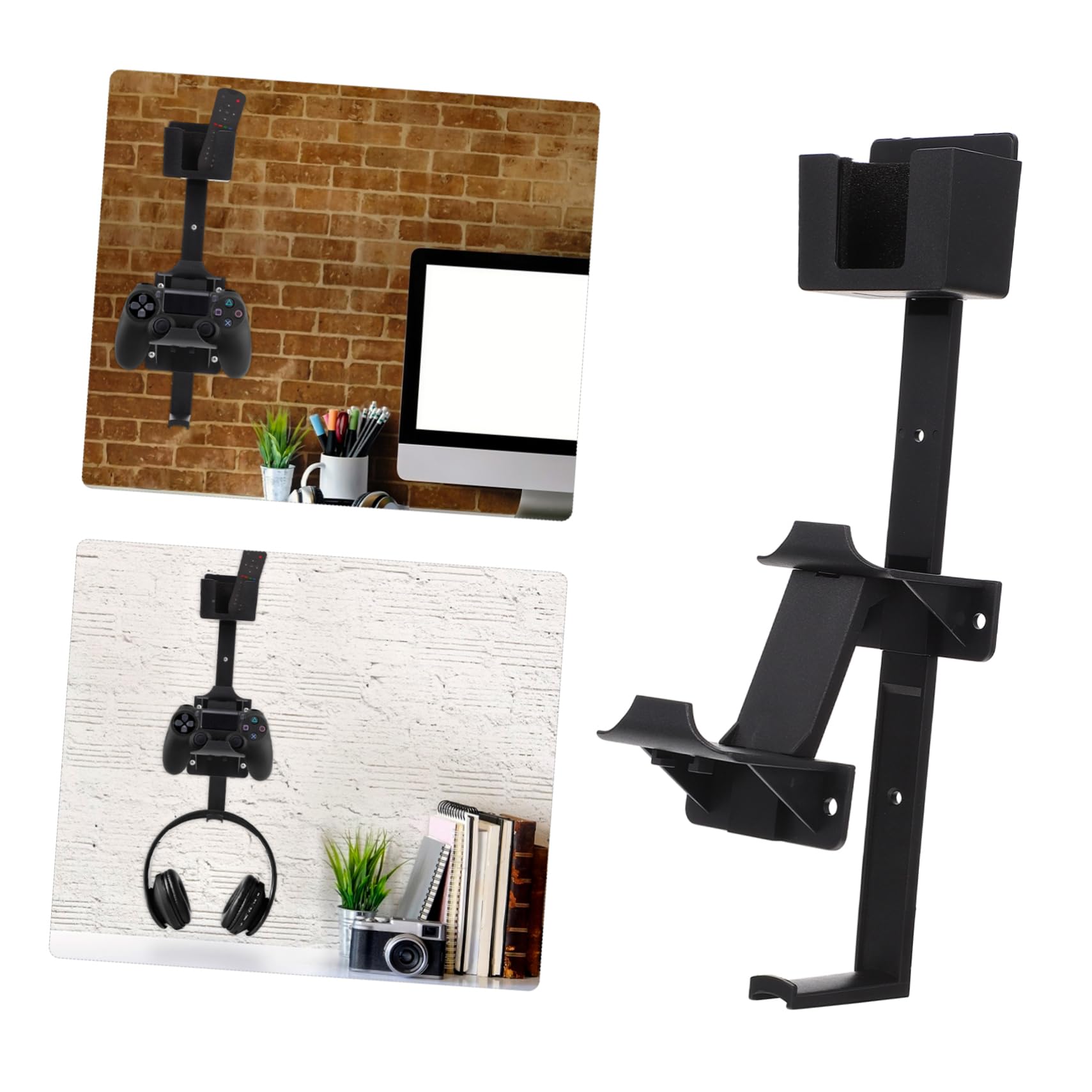 Zerodeko Universal Gaming Headset Stand - Durable ABS Wall Mount Headphone Holder for Home & Office - Perfect for Organizing Headsets on Desks, Walls, and Gaming Stations