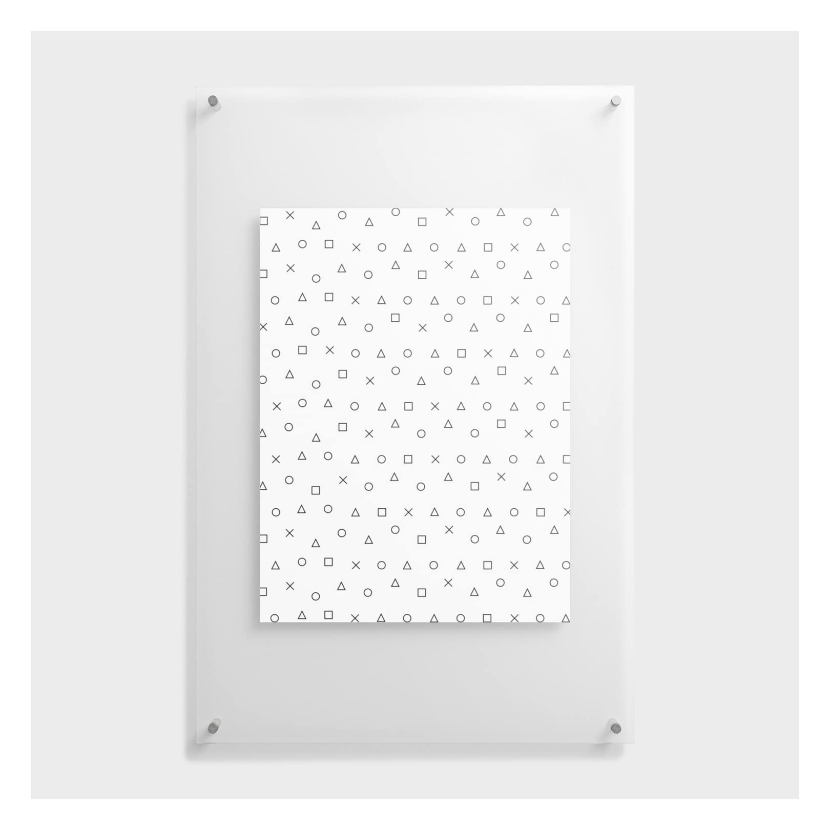 Ohaniki Floating Acrylic Print - Playstation Controller Symbols Gaming Pattern Art (24