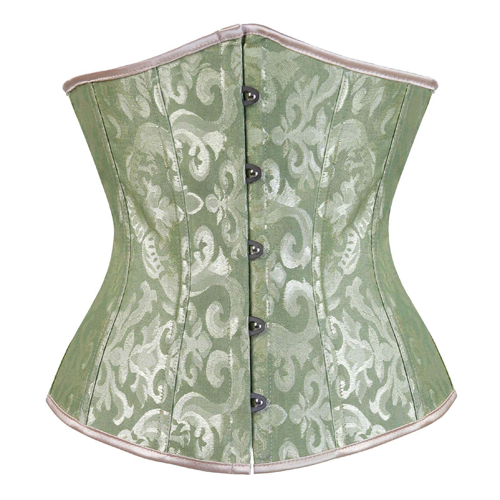 Kexle Women's Plus Size Floral Print Corset Shapewear - Sexy Boned Bustier for Curvy Women - Perfect for Valentine's Day, Bridal Lingerie & Special Occasions