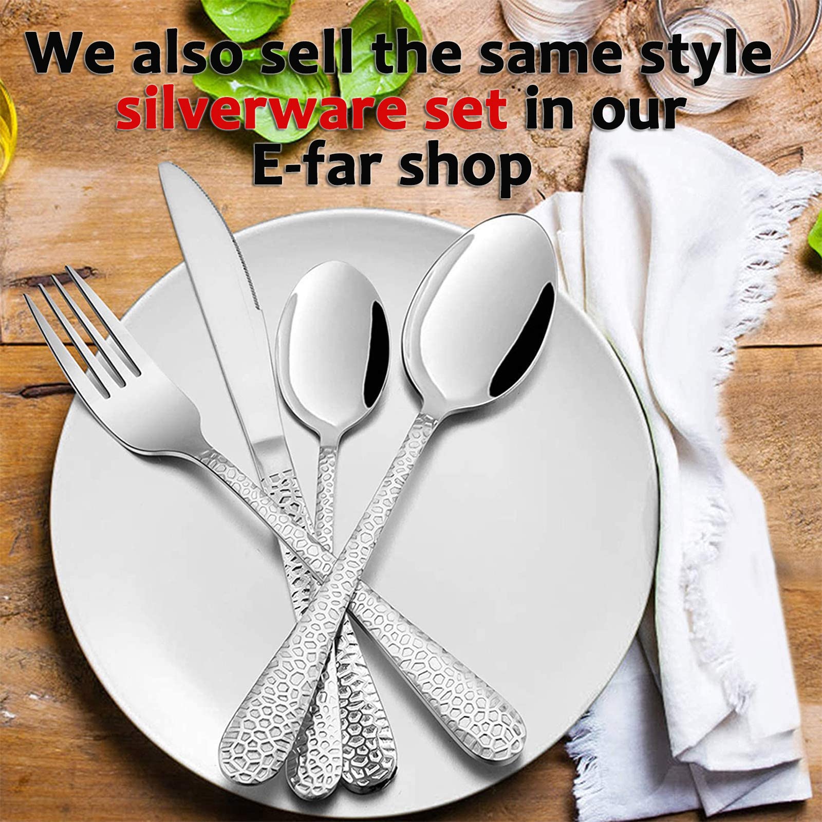 E-far 12-Piece Stainless Steel Salad Forks Set - Appetizer & Dessert Forks, Mirror Finish, Dishwasher Safe (6.7 Inches) - Perfect for Dinner Parties, Picnics, and Formal Dining