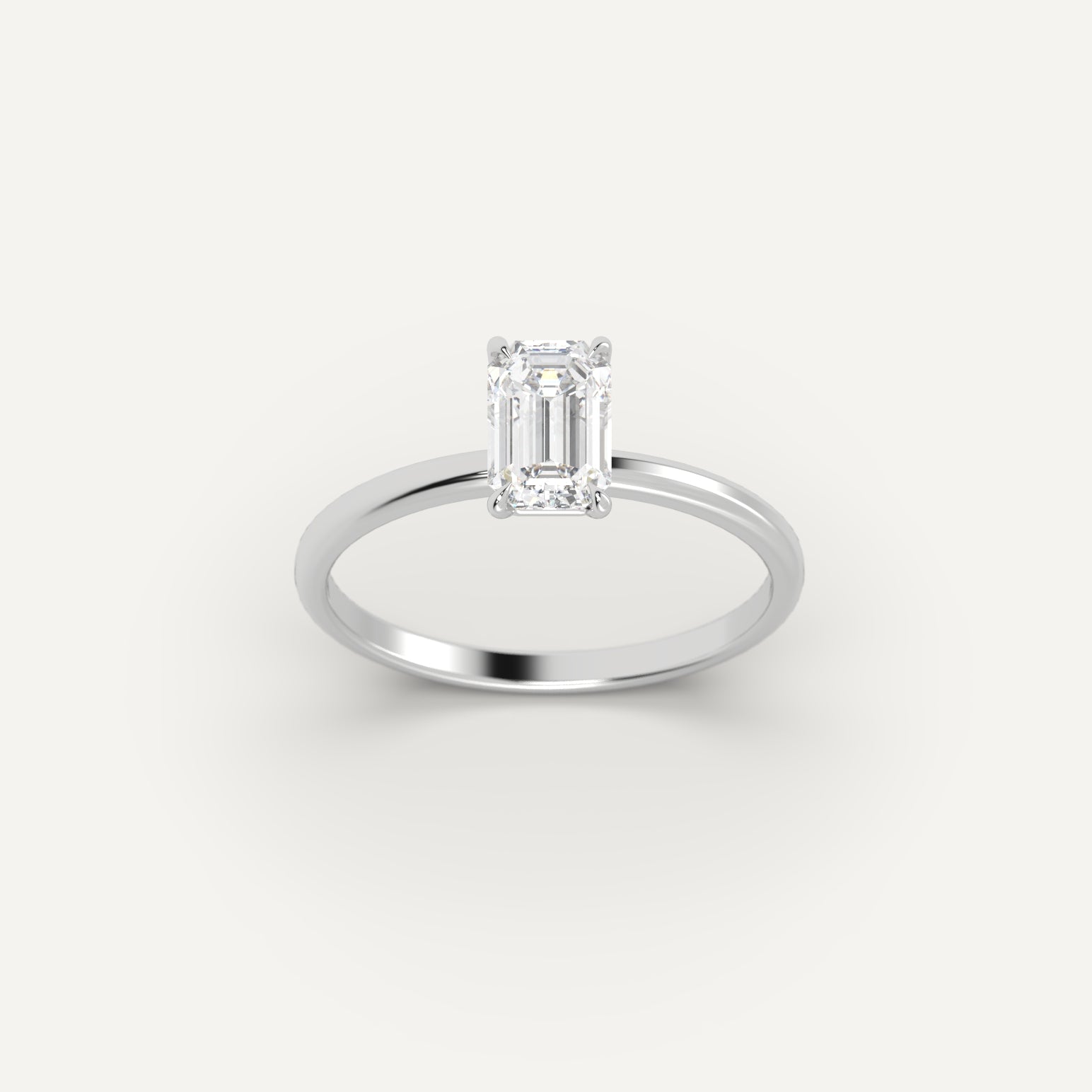 1 Carat Emerald Cut Diamond Ring for Women - Elegant Solitaire Engagement & Wedding Band - Perfect for Proposals, Anniversaries, and Special Occasions