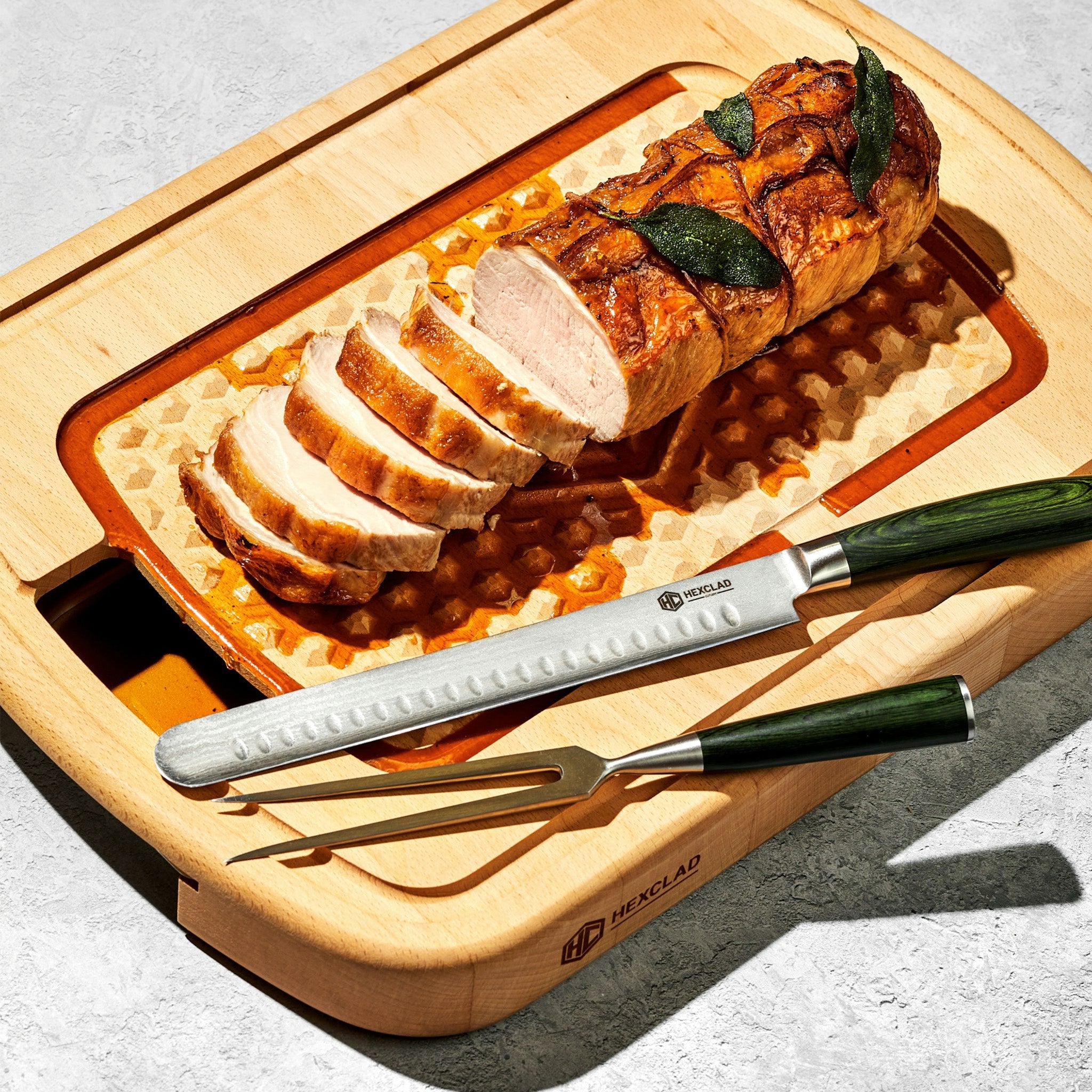 HexClad Japanese Damascus Steel Knife Set - Professional Chef Knives for Cooking, Slicing, Dicing - Perfect for Home Kitchens & Gourmet Cooking