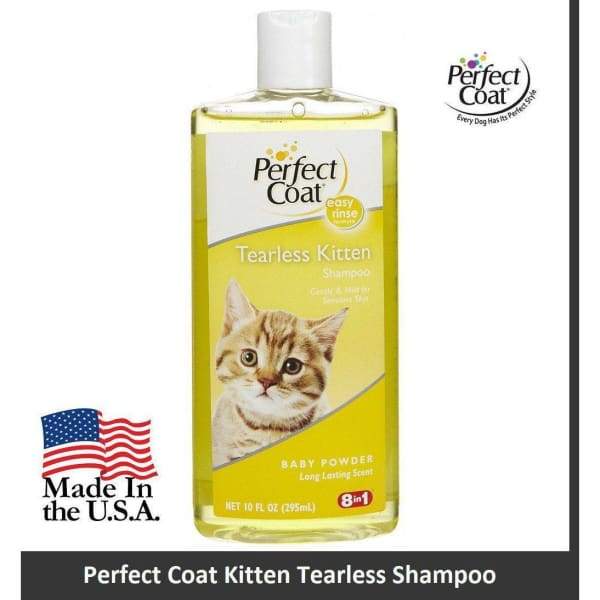 Gentle Tearless Kitten Shampoo for Sensitive Skin - 10oz Bottle - Safe & Effective Cat Bath Solution for Kittens & Adult Cats - Perfect for Grooming, Shedding Control & Allergy Relief