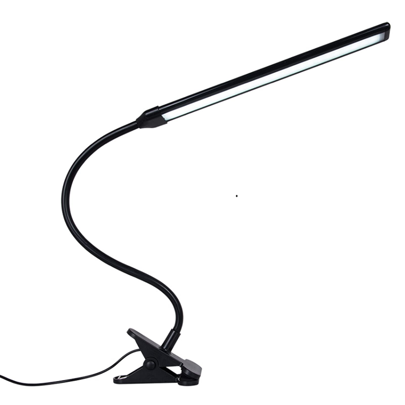 LED Desk Lamp with USB Charging, Eye Protection & Adjustable Brightness - Foldable Clip-On Reading Light for Study, Office, and Home Use