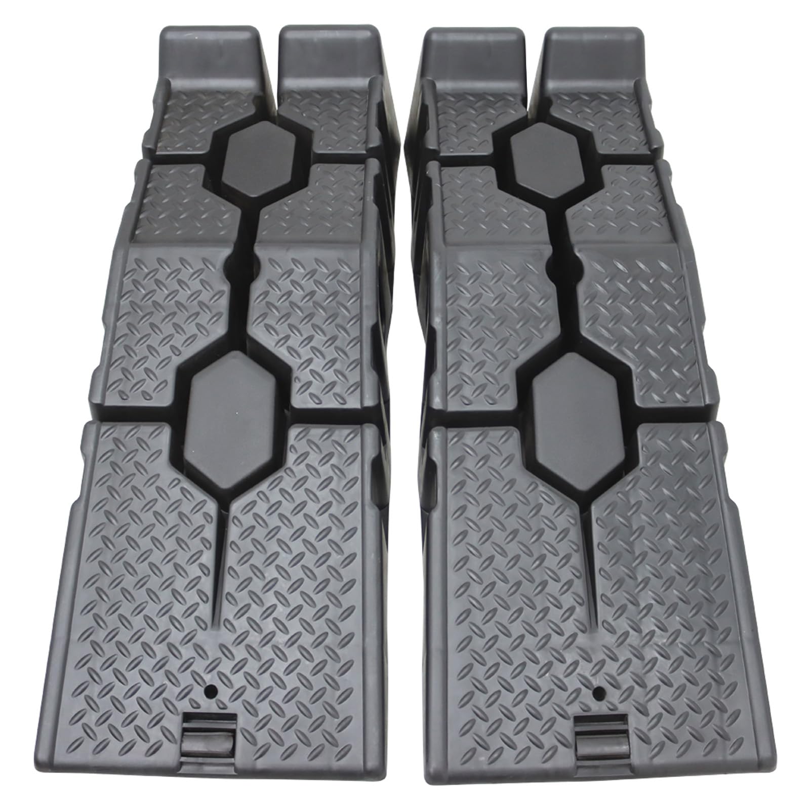 INTBUYING 2-Pack Heavy Duty Plastic Car Ramps for Oil Changes – 3-Ton Capacity, Anti-Slip Surface, Portable Vehicle Lifting Tools – Perfect for DIY Auto Maintenance, Garage Repairs & Tire Rotation