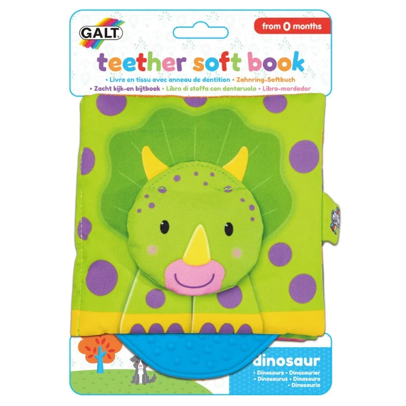 Soft Baby Book & Teether - Dinosaur Themed Crinkle Toy for Sensory Play and Early Learning | Perfect for Newborns, Infants, and Toddlers | Great for Tummy Time, Teething Relief, and Developmental Play