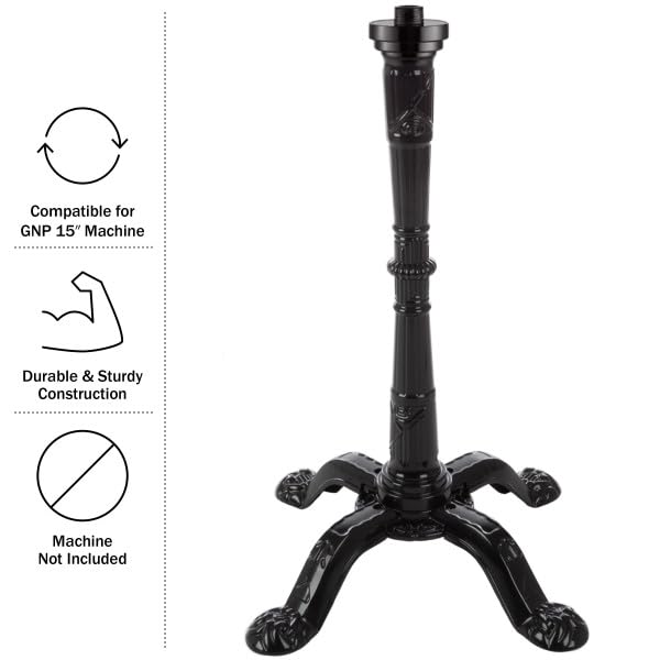 Aluminum Gumball Machine Stand for 15-Inch Gumball Vending Machines - Heavy Duty Commercial Candy Dispenser Base - Perfect for Retail Stores, Arcades & Party Supplies (Black) by Great Northern Popcorn