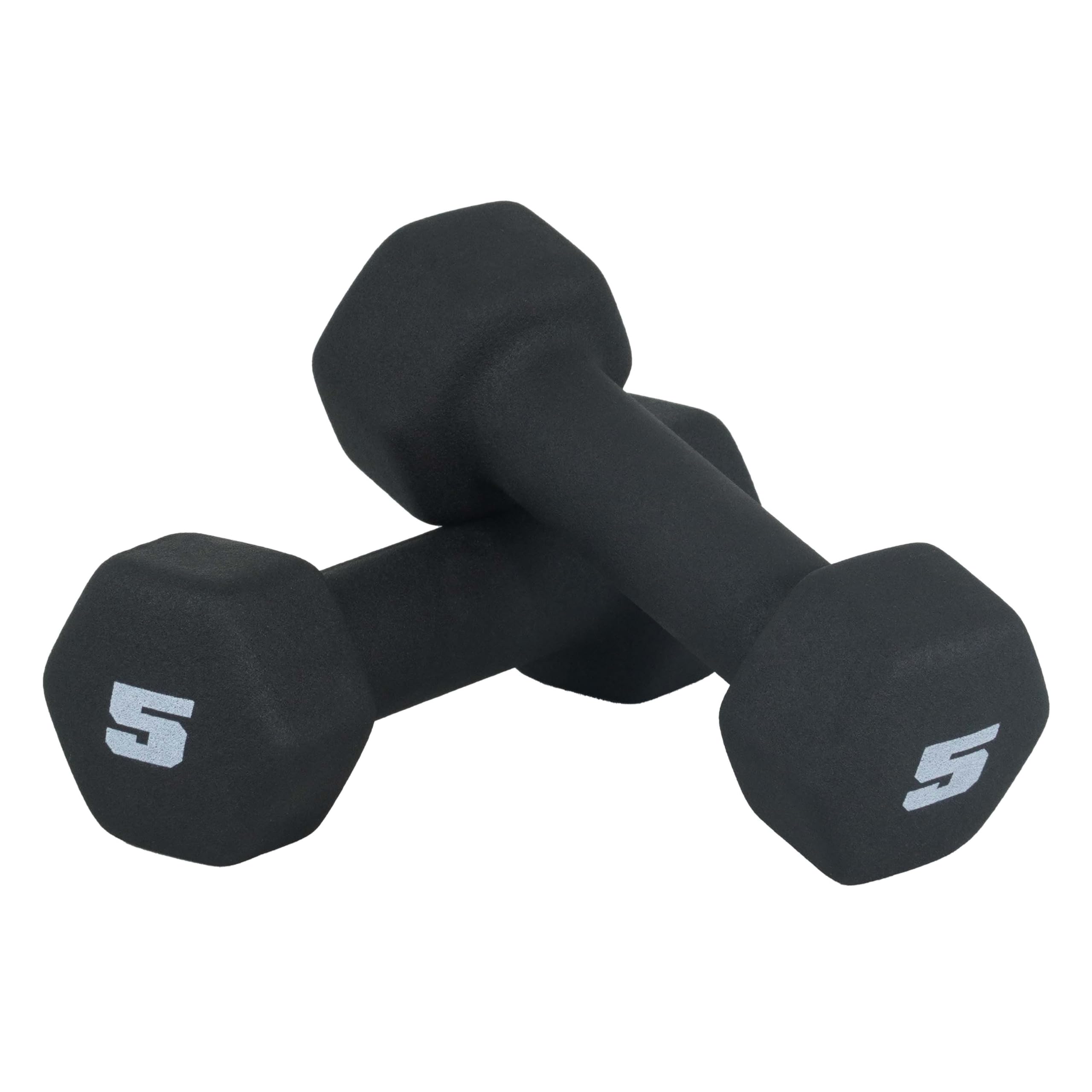 Premium CAP Barbell Neoprene Dumbbell Weights Set - 5-50lbs Pairs with Non-Slip Grip | Home Gym, Strength Training & Fitness Workouts | Multiple Color Options