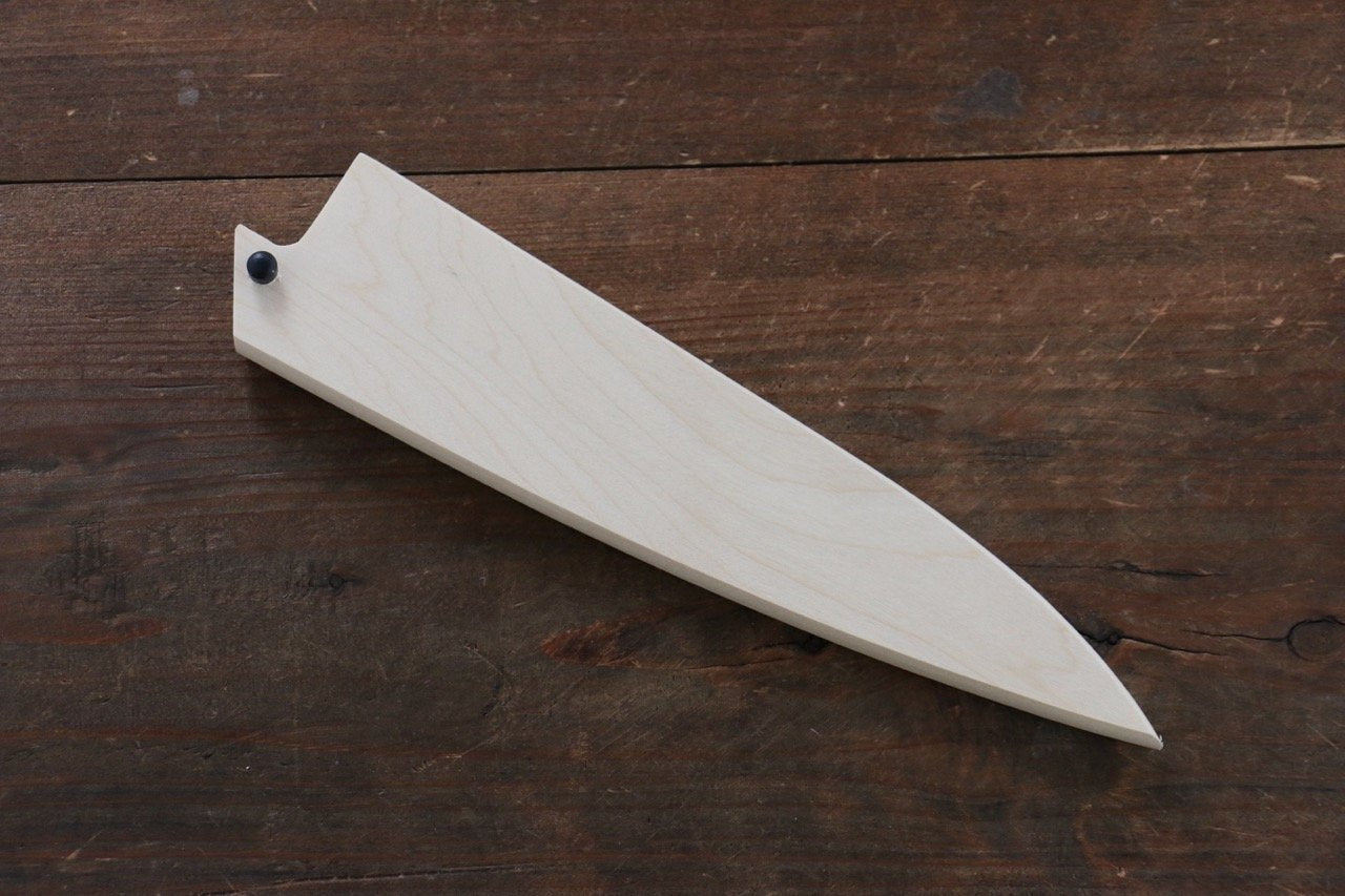 Premium Magnolia Saya Sheath for Hiraki Knife - 165mm Nashiji Finish with Plywood Pin - Perfect for Japanese Kitchen Knives, Sushi Preparation & Culinary Enthusiasts