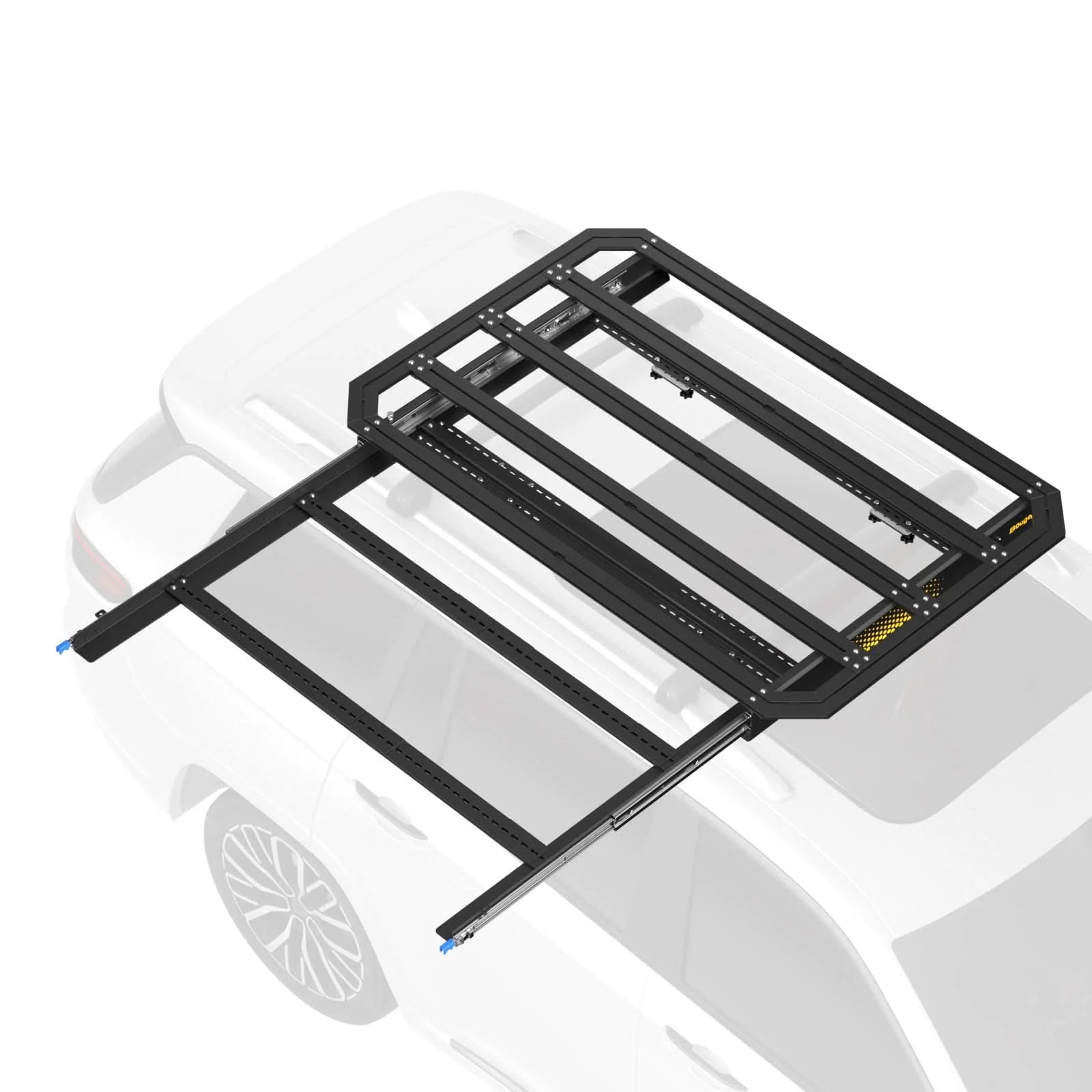 BougeRV Modular Roof Rack Platform with Slidable Solar Panel Bracket - Universal Car Roof Cargo Carrier for Camping, Road Trips & Outdoor Adventures