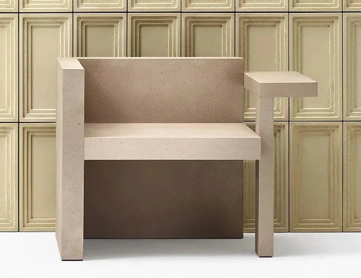 Ducale Lounge Chair by CIMENTO® - Modern Accent Chair for Living Room, Bedroom & Office - Comfortable Upholstered Armchair with Wooden Legs