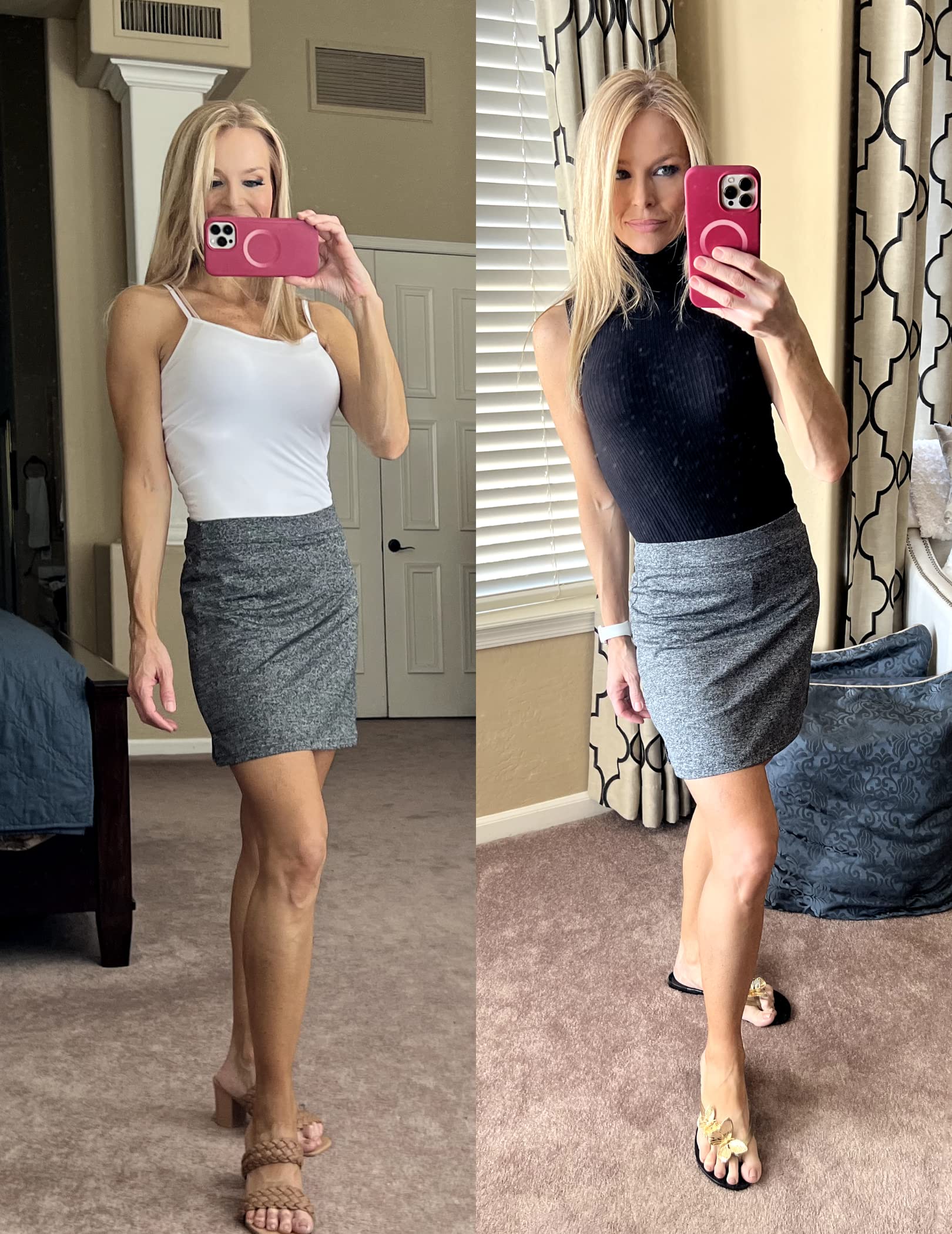 Ekouaer Women's Athletic Skorts - Lightweight Golf Skirts with Inner Shorts & Pockets for Tennis, Workout, Sports & Pickleball | Perfect for Running, Yoga & Gym Activities