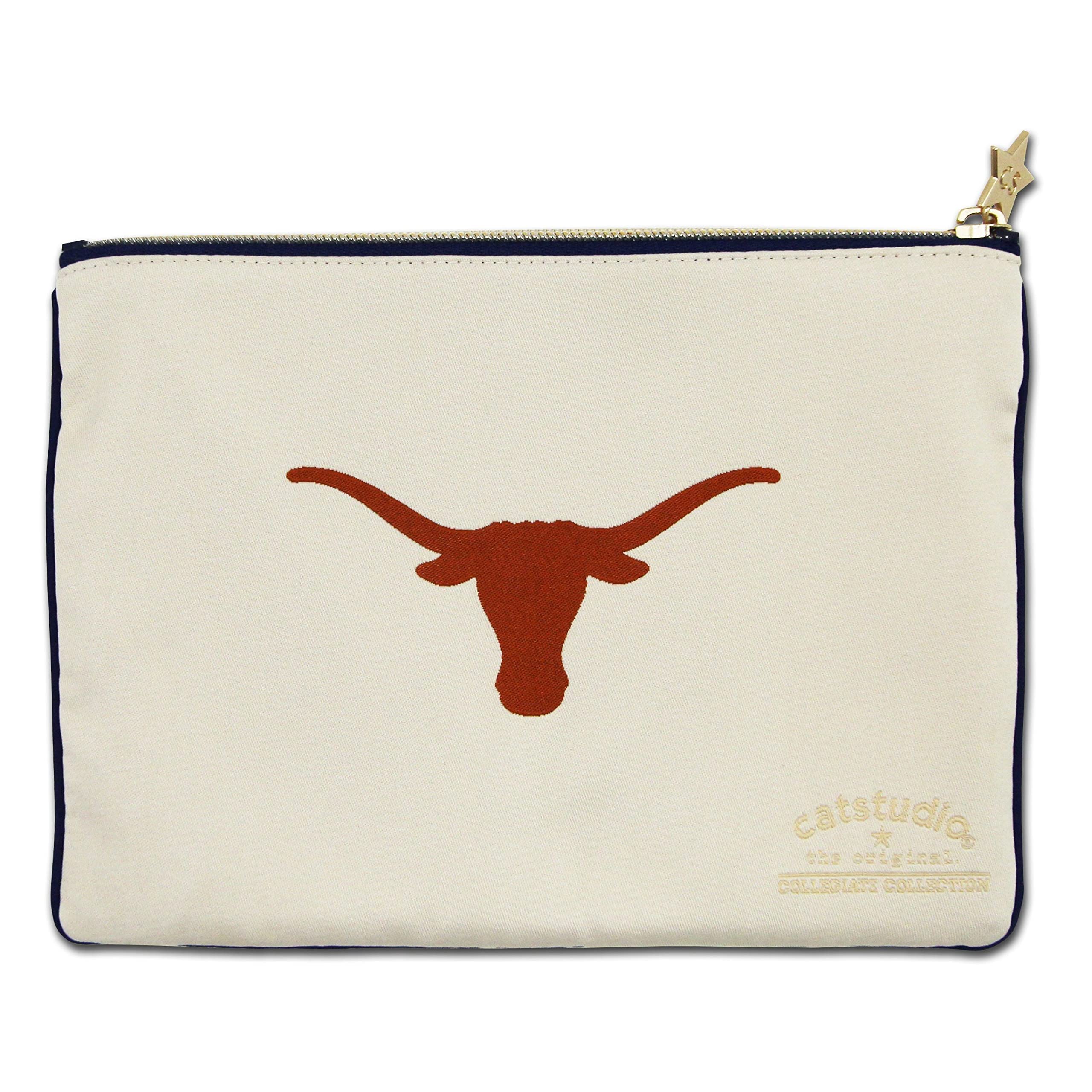 University of Texas Longhorns College Zip Pouch - Stylish Wallet, Clutch, Handbag & Makeup Bag for School, Travel & Daily Essentials