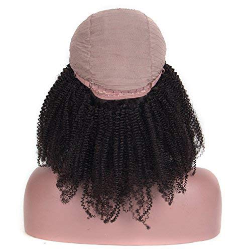 250% Density Full Fluffy Afro Kinky Curly U Part Wig - Mongolian Remy Human Hair - No Lace U Part Wig for Black Women (22 Inch) - Perfect for Daily Wear, Parties & Protective Styling