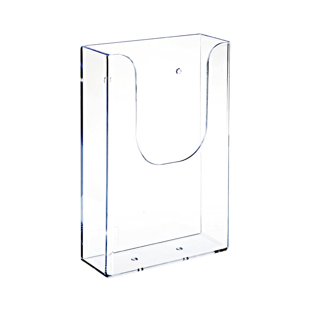 Clear Wall Mount Brochure Holder - Durable Acrylic Literature Organizer for Offices, Restaurants, and Retail Stores