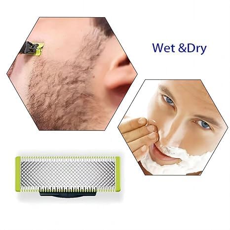 Norelco One Blade Replacement Heads (6-Pack) - Compatible with QP220/50, QP220/80, QP210/80, QP2515, QP2520, QP6510, QP6530 Models - T-Shaped Razor Blades for Smooth Shaving & Trimming - Perfect for Travel, Daily Grooming & Beard Maintenance