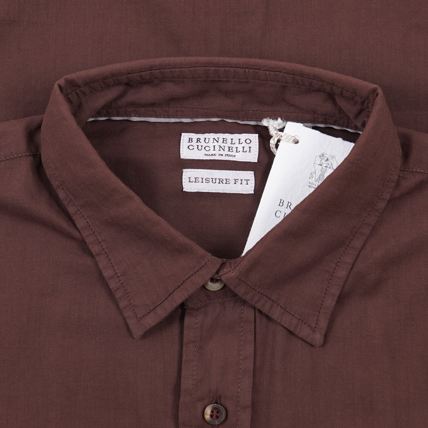 Brunello Cucinelli Men's Lightweight Cotton Dress Shirt - Slim Fit Casual & Business Wear for Office, Travel & Special Occasions