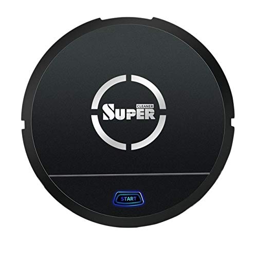 BFFDD Black USB Rechargeable Smart Robot Vacuum Cleaner - Auto Cleaning, Silent Operation, Powerful Suction for Pet Hair & Dust - Ideal for Home, Office & Hardwood Floors