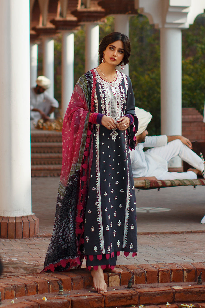 GRANITE GROOVE Embroidered Lawn 3-Piece Set - Elegant & Comfortable Outfit for Summer Parties, Weddings & Casual Wear