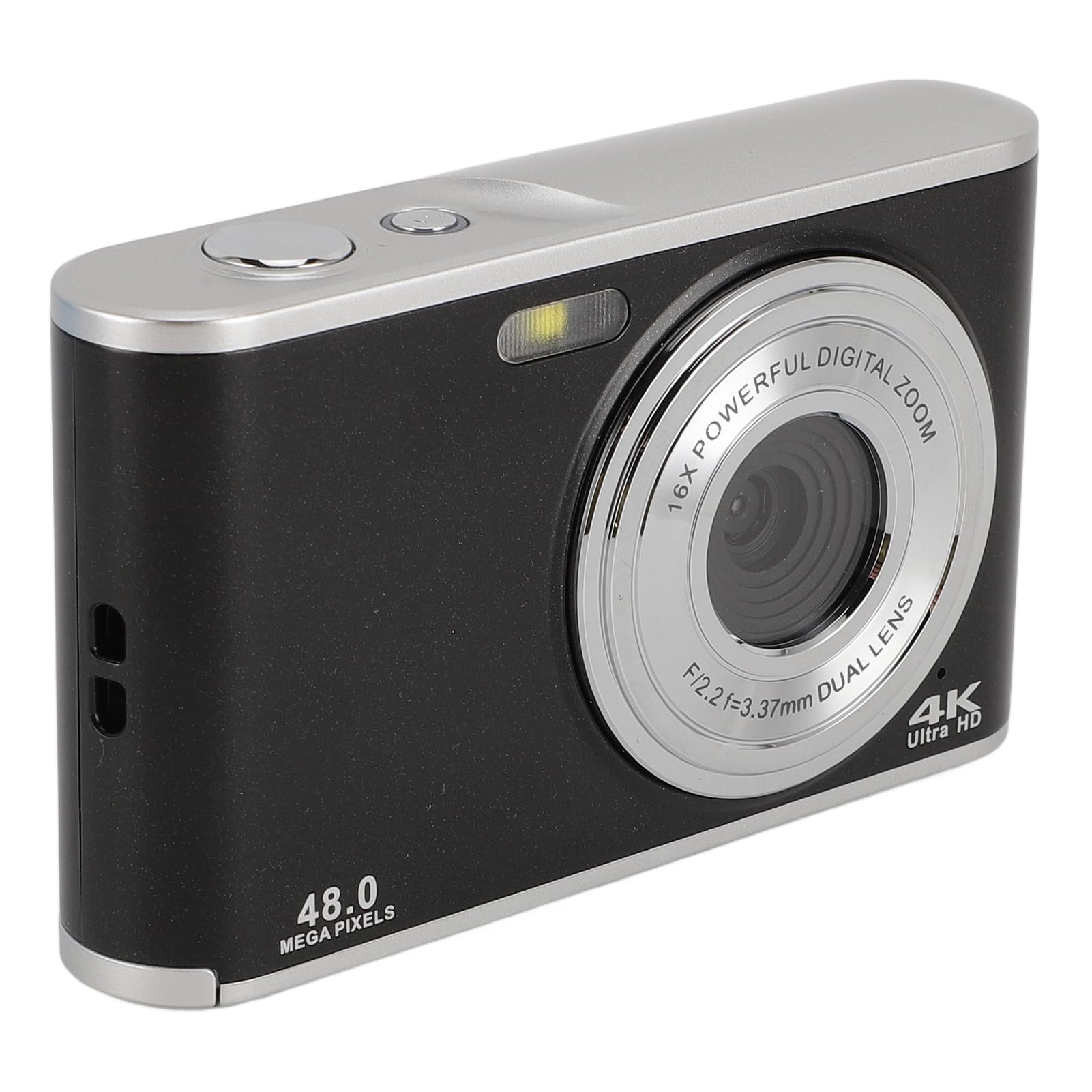 4K Digital Camera 48MP Autofocus Compact Camera with 2.8 Inch LCD Screen, Rechargeable Vlogging Camera for Beginners, Students & Travel Photography (Black) - Perfect for YouTube, TikTok & Everyday Shooting