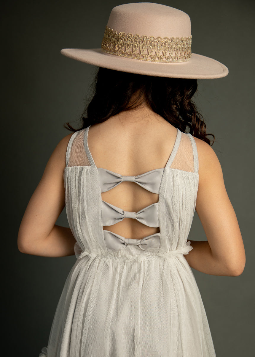 Loie Cream Dress - Elegant Women's Summer Dress for Casual Wear, Parties & Special Occasions