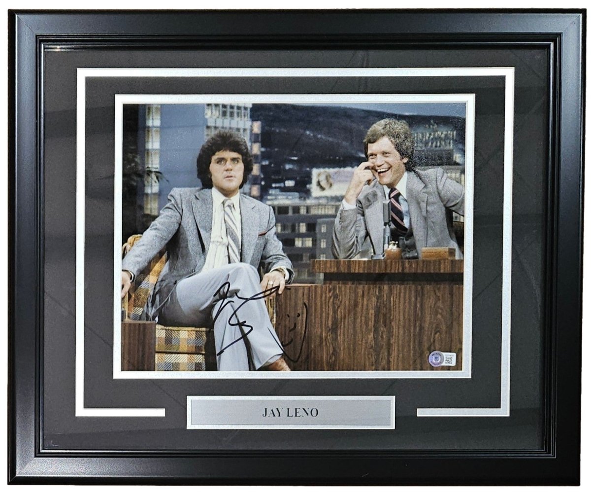 Jay Leno Autographed Signed 11x14 Photo with Certificate of Authenticity - Framed Memorabilia for Collectors, Sports Fans & Home Office Decor