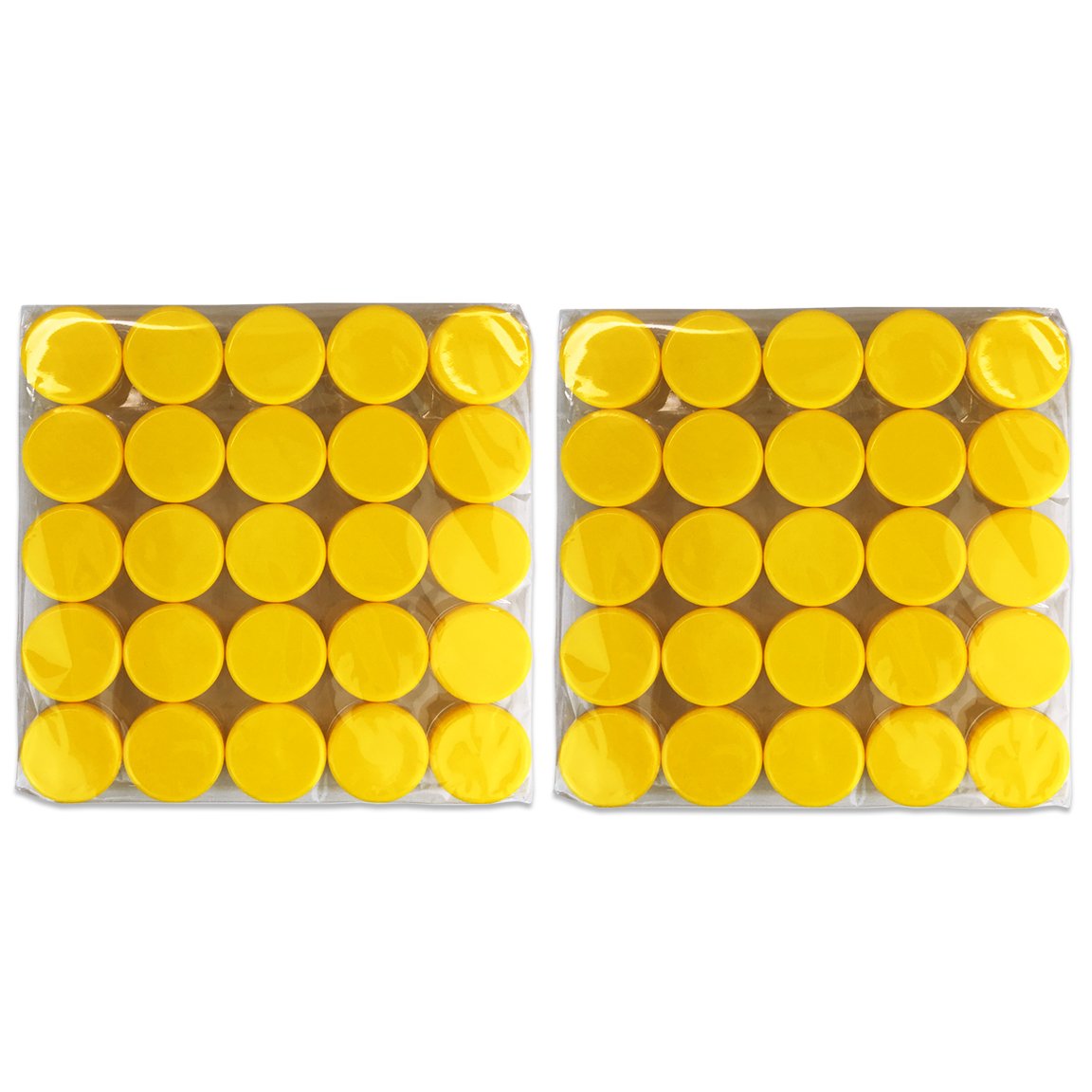 Beauticom 50-Pack 5g/5ml Clear Round Acrylic Jars with Yellow Lids - Perfect for Cosmetics, Lotions, Creams, Makeup, Beads, Charms & DIY Crafts - Ideal for Home Organization, Travel Containers & Small Item Storage