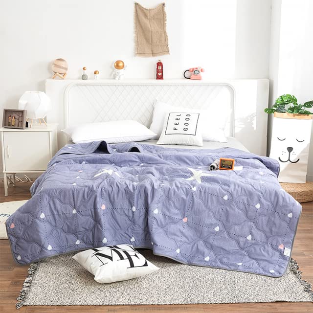 YHWW Summer Quilt Set - Lightweight 100% Cotton Bedding for Kids & Adults (100x150cm) | Breathable Summer Blanket, Comforter & Home Textile | Perfect for Bedroom, Guest Room & Dormitory Decor