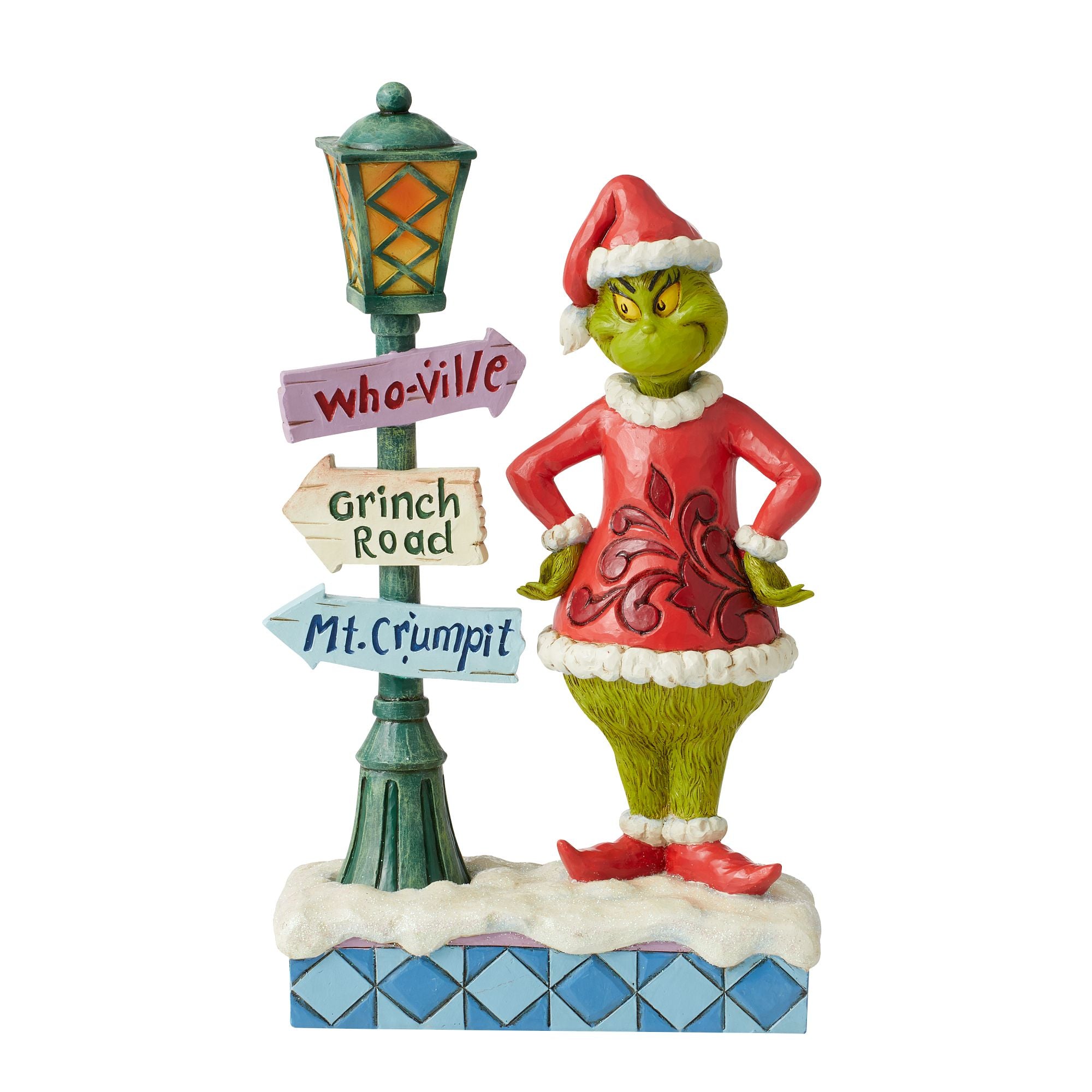 Grinch Christmas Decor by Lit Lamppost - Festive Holiday Home & Yard Decoration for Indoor/Outdoor Use