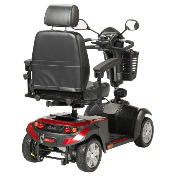 Drive Medical Ventura DLX Deluxe 4 Wheel Mobility Scooter - Lightweight Electric Scooter for Adults & Seniors - Indoor/Outdoor Use for Shopping, Travel & Daily Activities