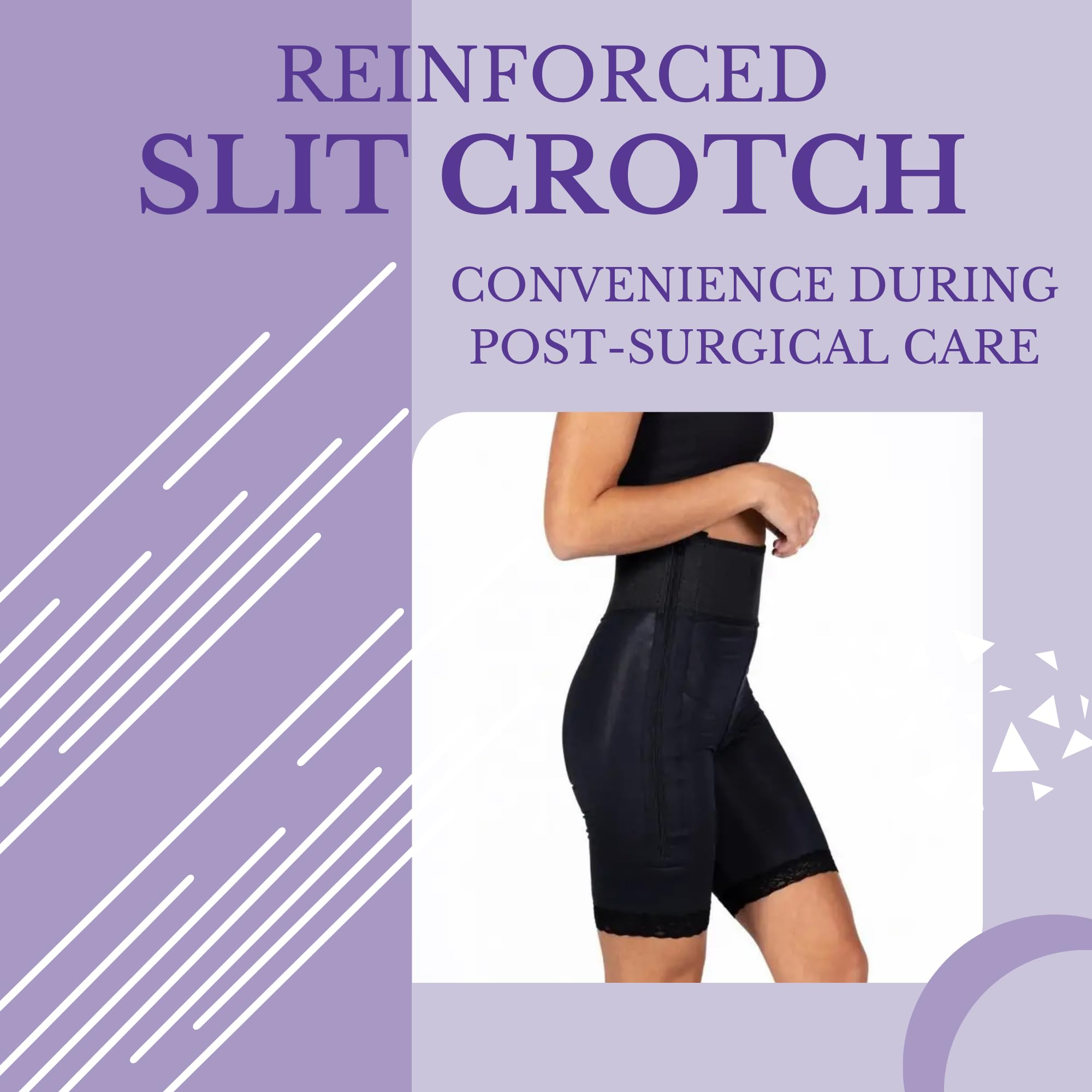 ContourMD Post Surgery Compression Shorts – Mid Thigh, Tummy Tuck Recovery Garment 4