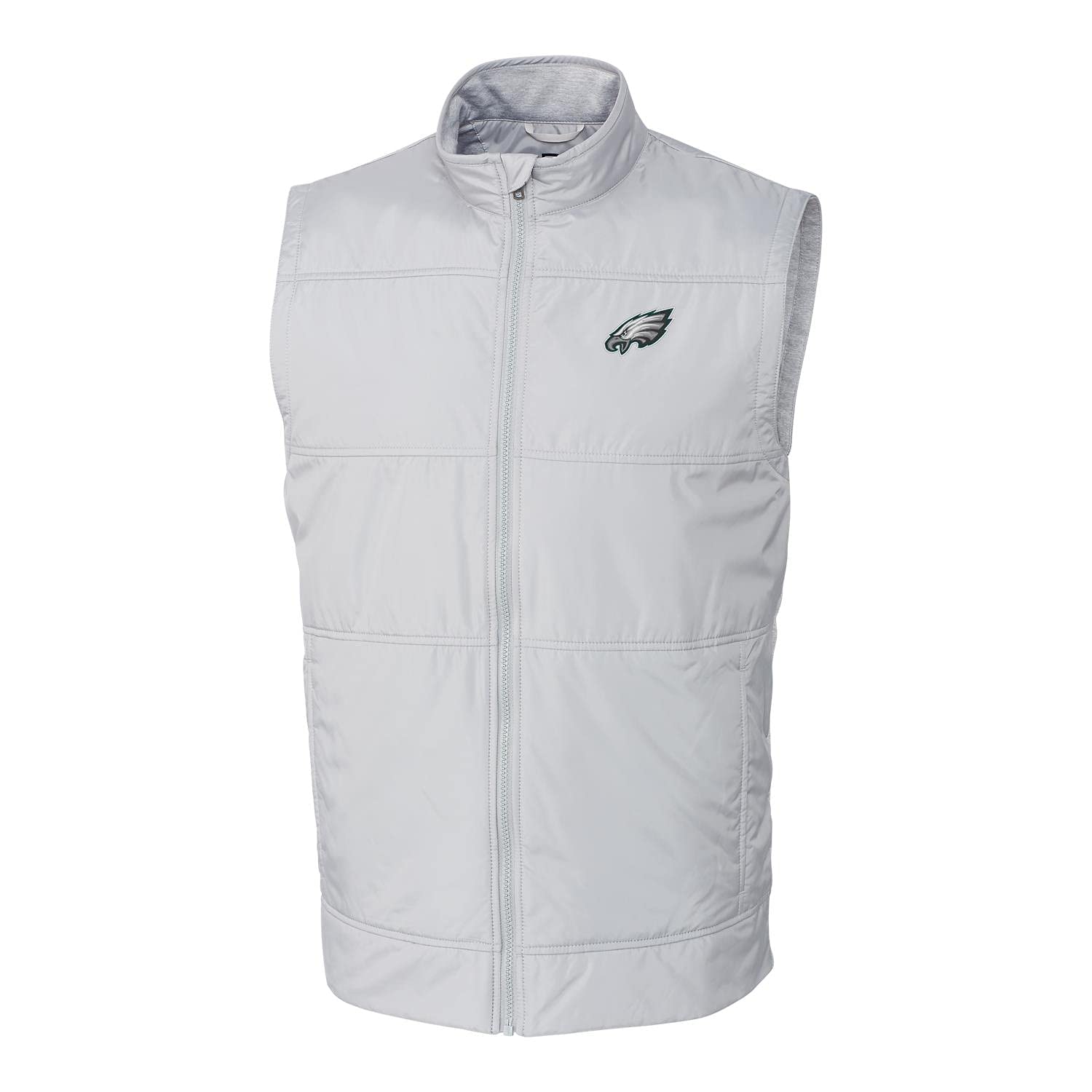Cutter & Buck Men's NFL Big & Tall Stealth Full-Zip Vest - Lightweight Puffer Jacket for Football Fans, Outdoor Sports & Cold Weather Layering