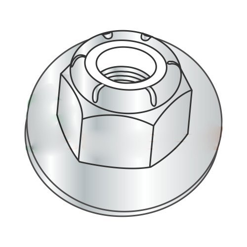 M10-1.5 Flange Style Nylon Insert Lock Nuts - Class 8 Zinc Plated - DIN6926 Standard (750pcs/Carton) - Ideal for Automotive, Machinery & Industrial Fastening Applications