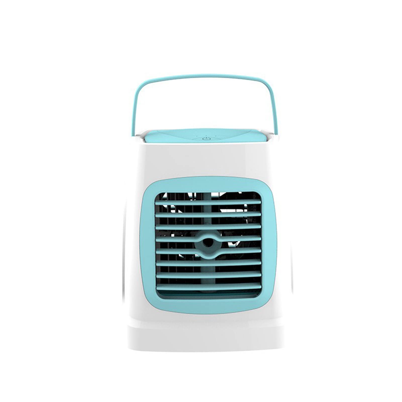 Comigeewa Portable USB Rechargeable Mini Air Conditioner - 3 Speed Settings with LED Lights for Home, Office, Bedroom - Personal Cooling Fan for Summer, Travel & Outdoor Use
