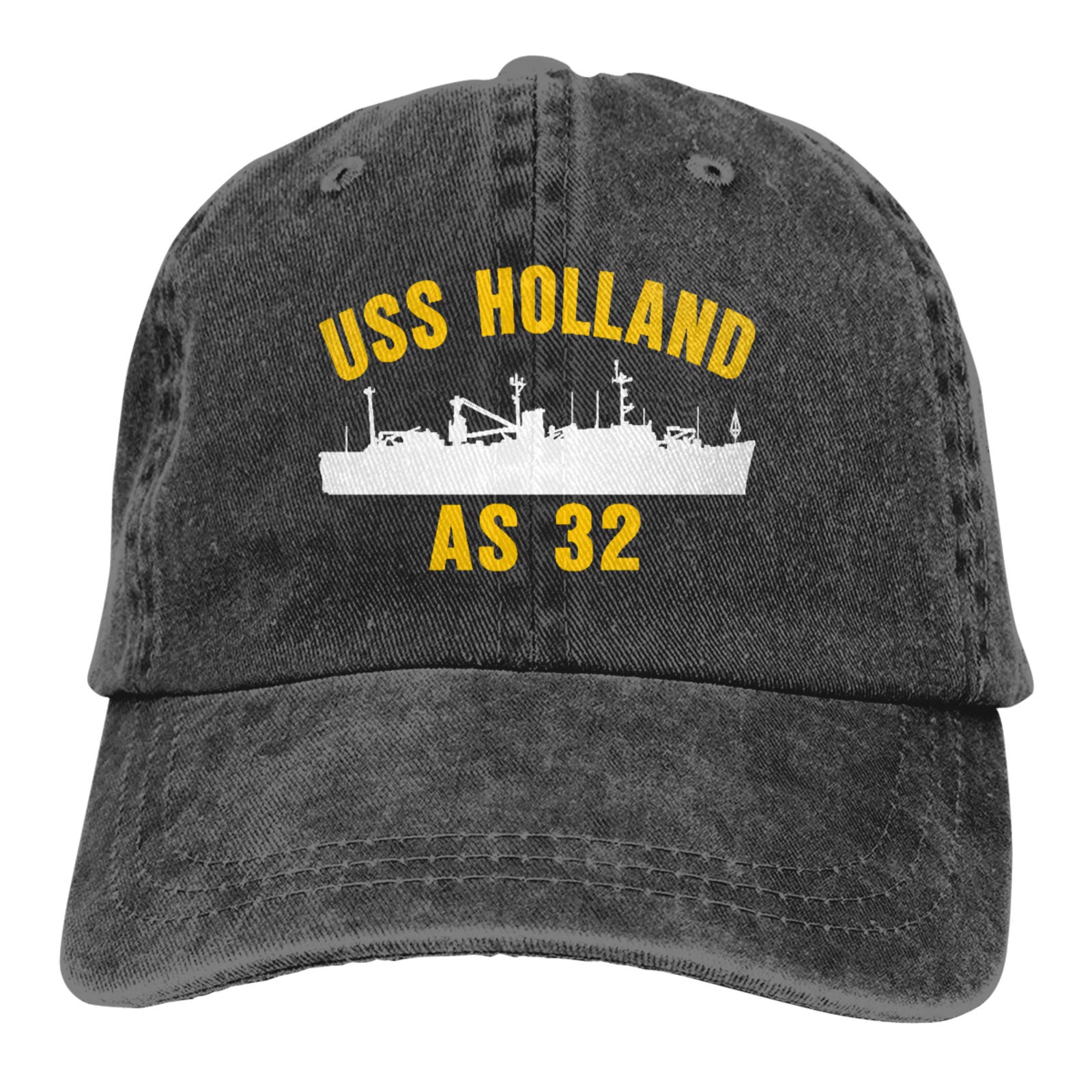USS Holland AS 32 Cowboy Hat | Denim Dad Hat | Baseball Cap | Plain Fit Hat for Men | Western Style, Casual Wear & Outdoor Activities