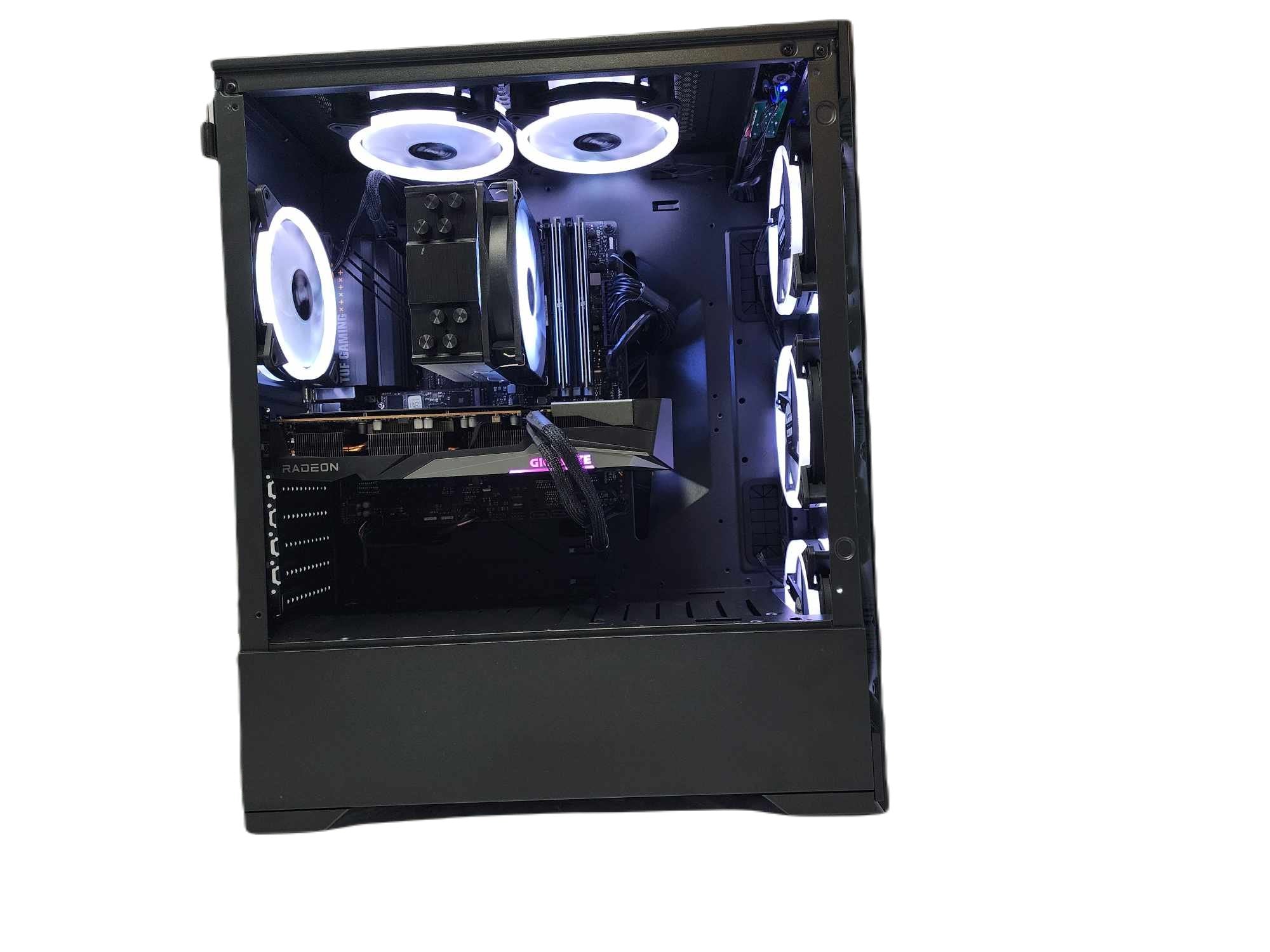 Custom Gaming PC Desktop Computer - AMD Ryzen 9 9900X3D, 2TB SSD, RX 7700 XT, 32GB RAM, Black Vog A620M - Perfect for 4K Gaming, Streaming & VR