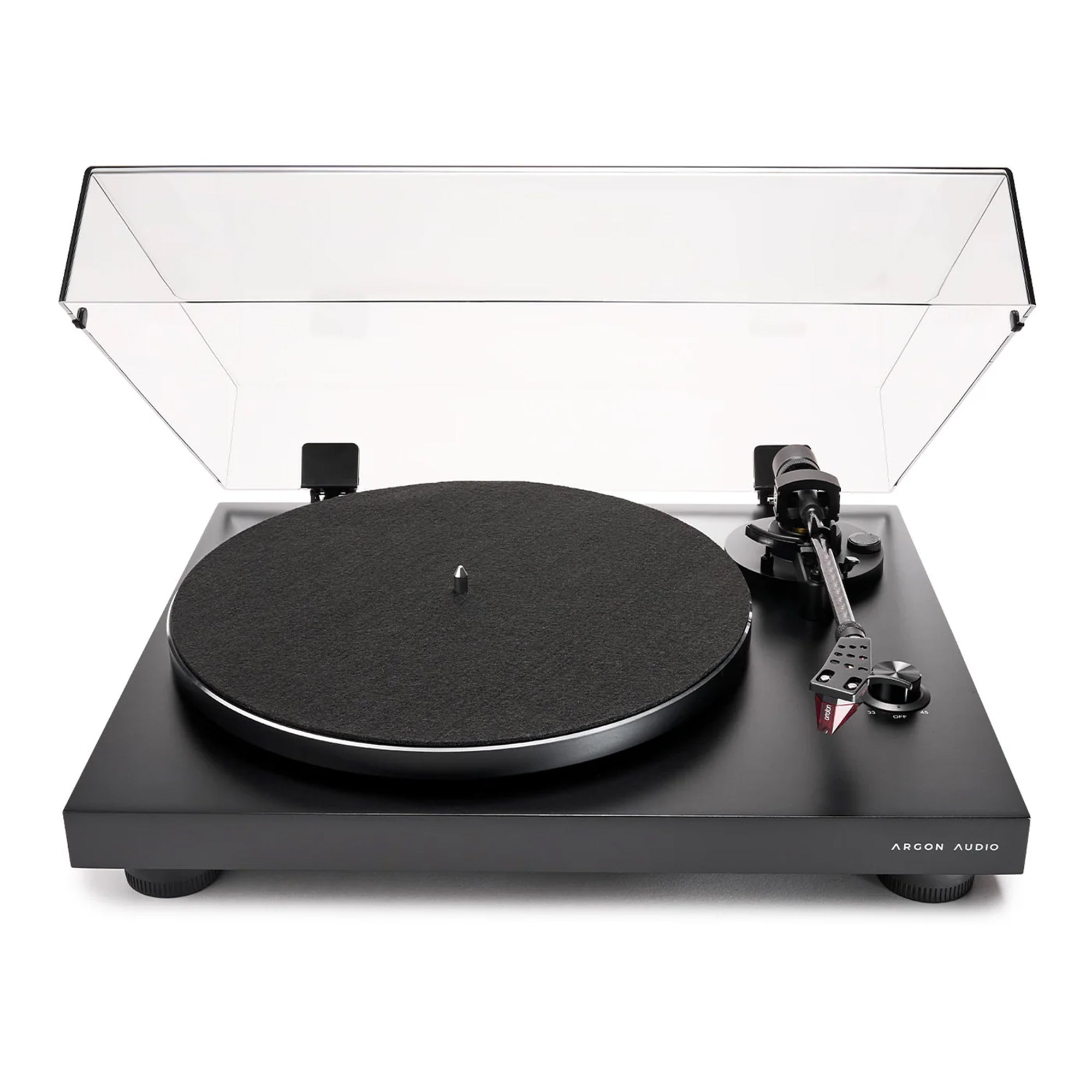 Argon TT 3 Plus Professional Vinyl Record Player - High-Fidelity Turntable with Bluetooth & USB | Perfect for Home Audio, DJing & Vinyl Collection (Black)