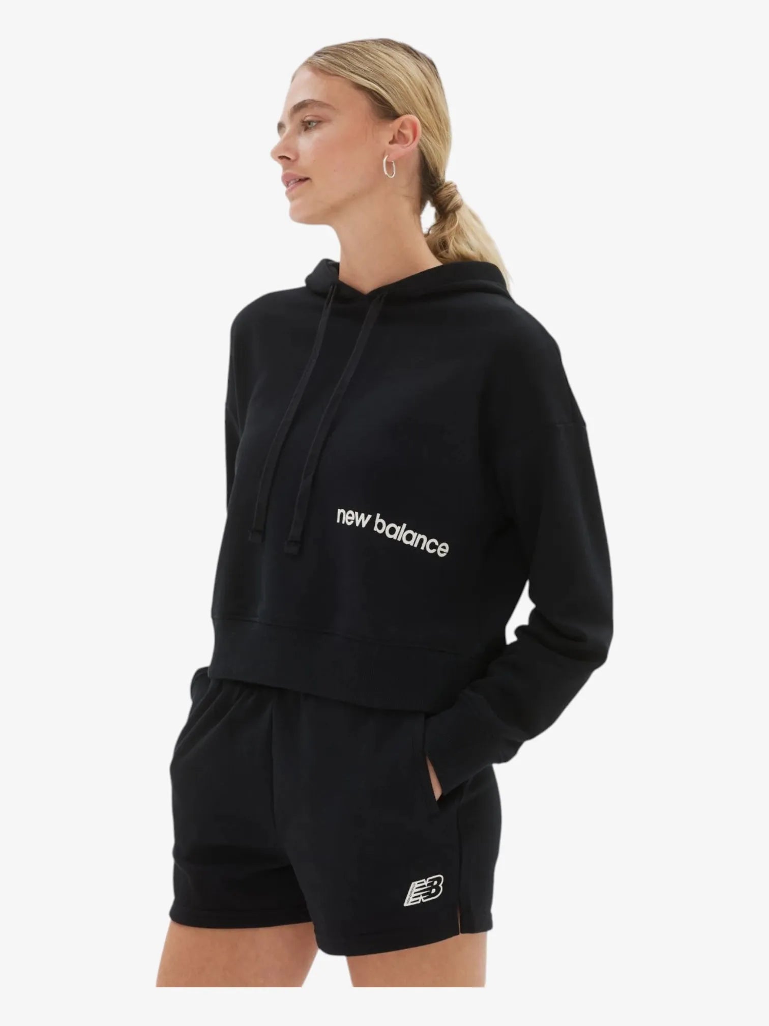 New Balance Essentials Women's Rustic Black Hoodie - Casual Streetwear for Everyday Comfort & Style