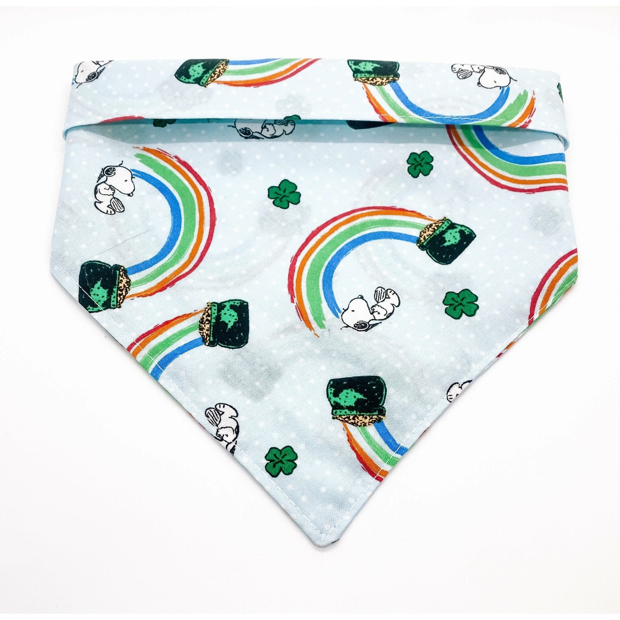 Snoopy's Pot of Gold Bandana - Cute Dog Bandana for Small & Medium Dogs - St. Patrick's Day Pet Accessory for Festive Outfits & Photo Shoots