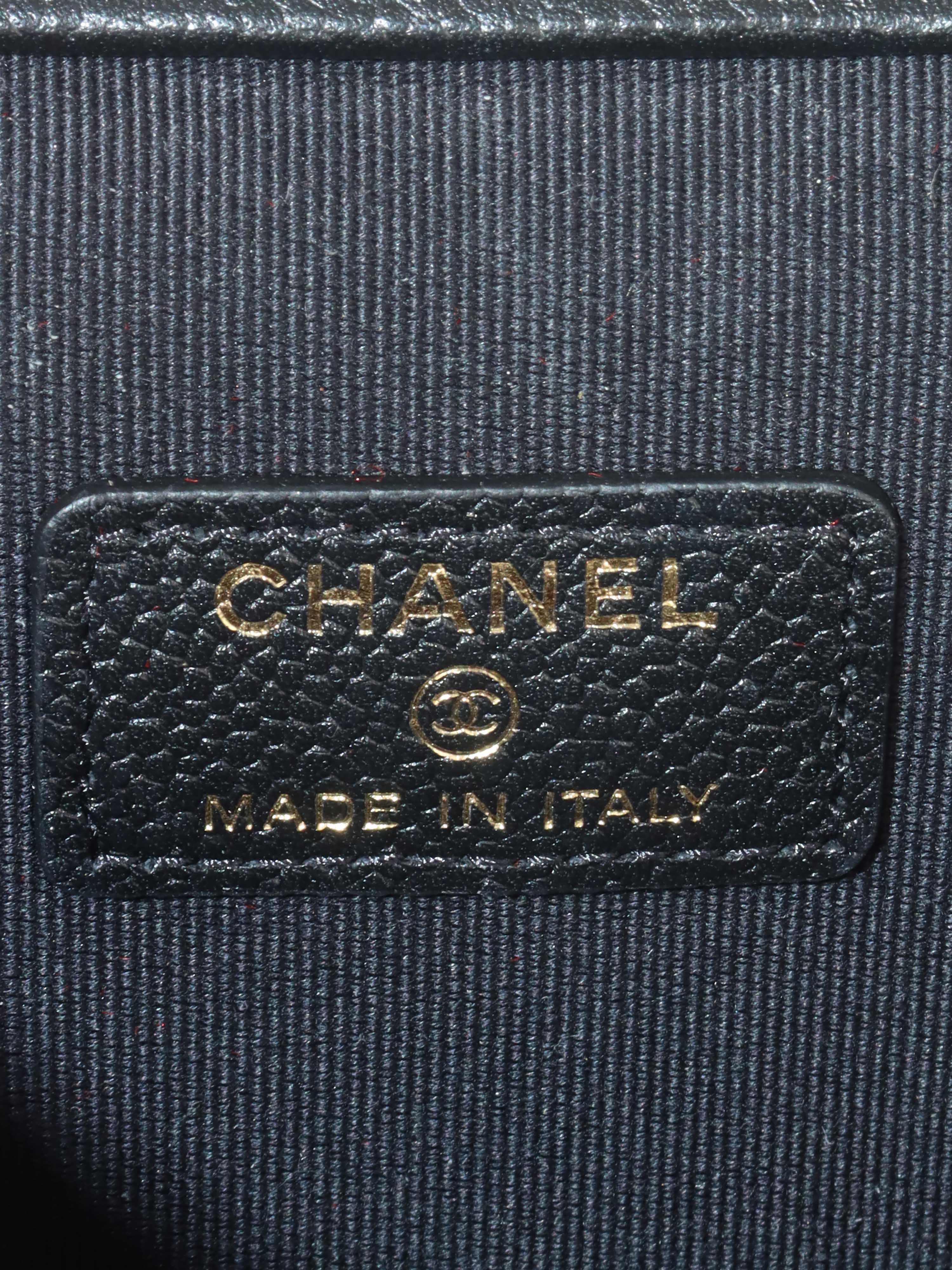 Chanel Black Caviar Leather Mini Vanity Bag - Luxury Crossbody Purse for Women, Perfect for Parties & Evening Events