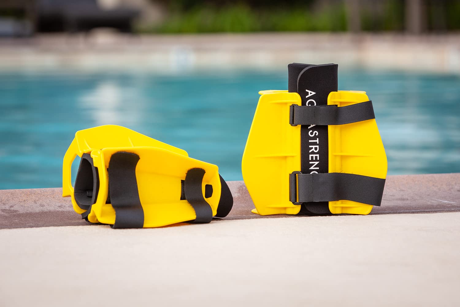 Hydro-Tone Maximum Resistance Aquatic Barbell Lower Body Fins for Pool Workouts | Water Weights for Swimming & Aqua Fitness | Joint-Friendly Strength Training Equipment | Perfect for Water Aerobics, Physical Therapy & Low-Impact Exercise