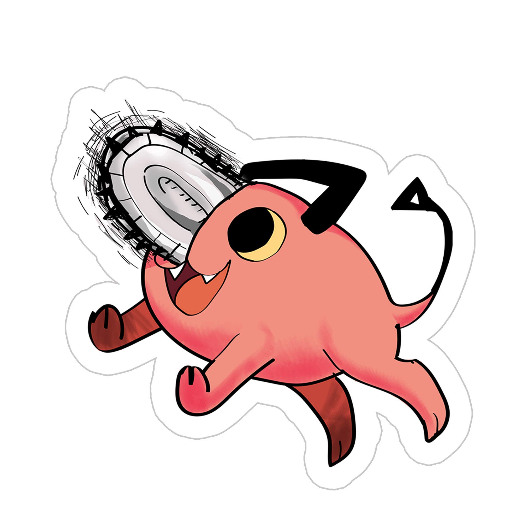 Chainsaw Man Pochita Vinyl Sticker - 2 Inch Cute Anime Decal for Laptops, Water Bottles & Notebooks | Official Manga Merchandise