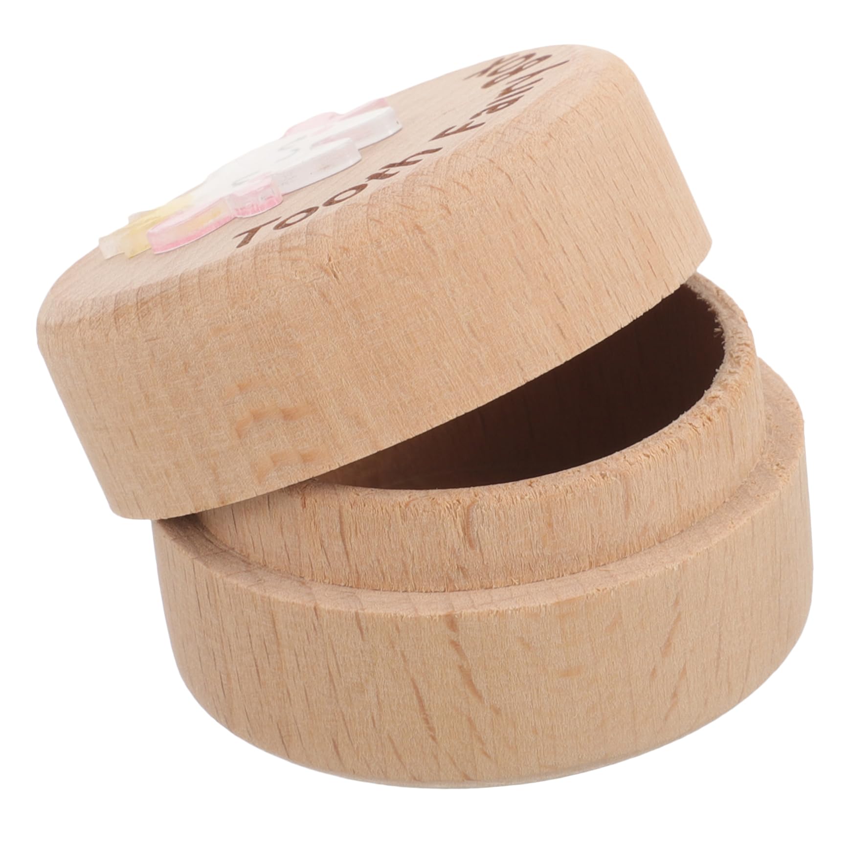 GLSTOY Wooden Tooth Storage Box - Cartoon Teeth Holder Case for Kids & Adults - Perfect for Dentist Visits, Travel, and Home Organization