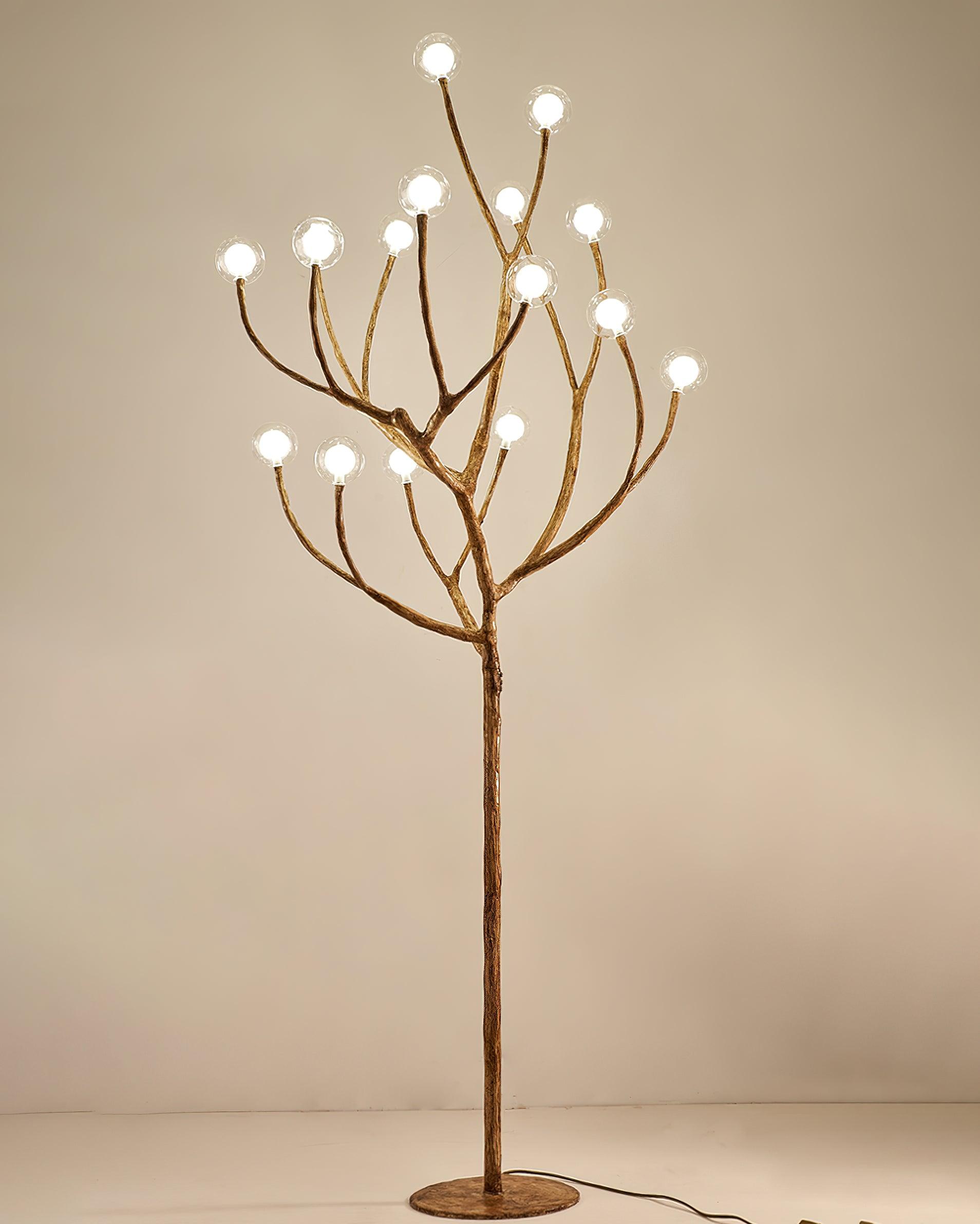 Modern Wooden Floor Lamp - Adjustable Height & Dimmable LED Light for Living Room, Bedroom, or Office - Warm White & Natural Wood Finish - Perfect for Reading, Relaxing, and Home Decor