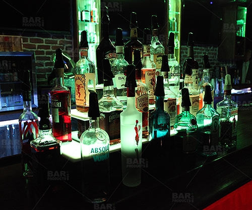 BarConic® 3-Tier LED Liquor Bottle Display Shelf - Black Corner Bar Shelf for Wine & Spirit Storage | Perfect for Home Bars, Restaurants, and Retail Stores