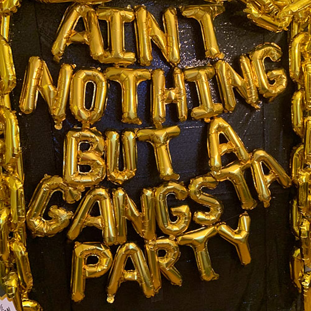90s Gangster Party Decorations - Gold Disco Balloon Banner for Hip Hop Themed Birthday, 90s Disco Party Supplies | Perfect for Gangster Themed Parties, 90s Retro Events & Hip Hop Celebrations
