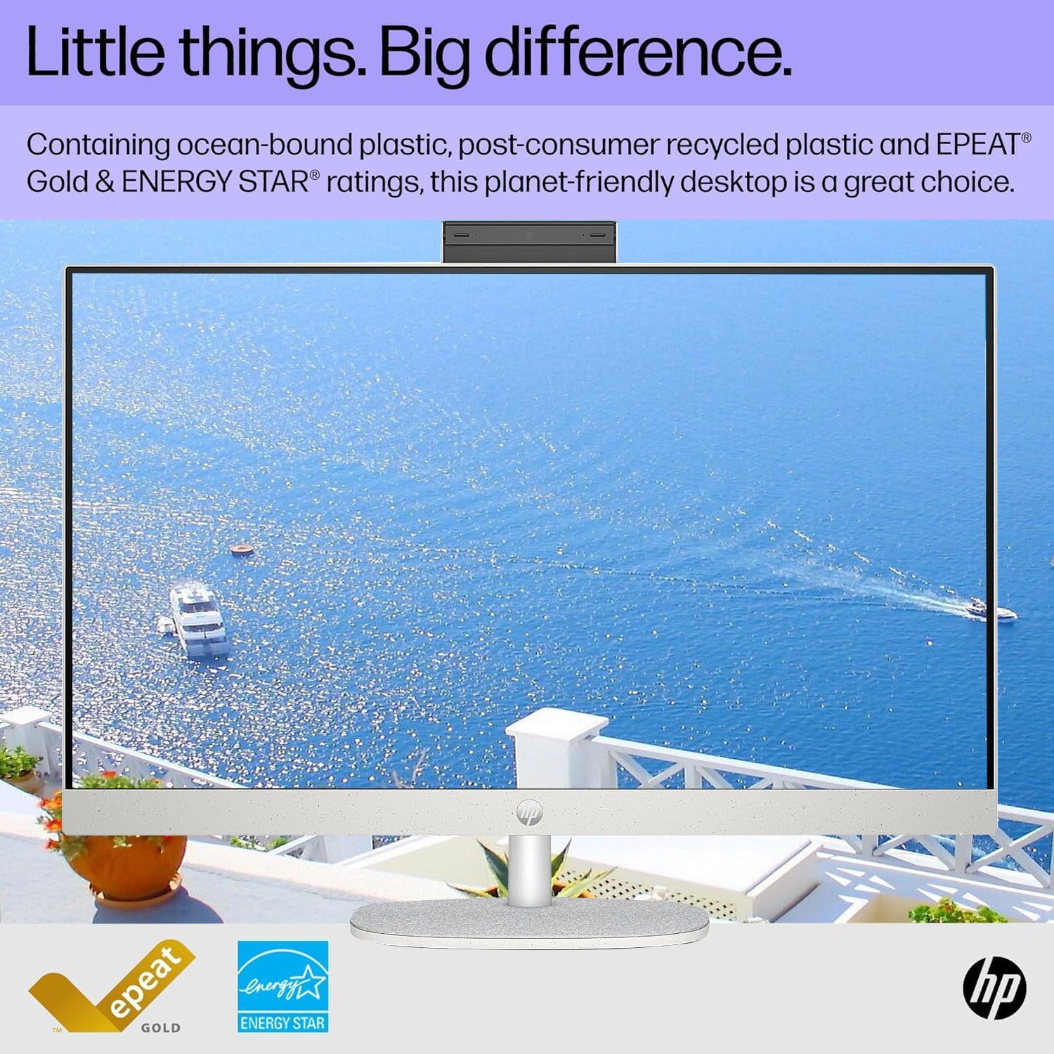 HP Essential 27 All-in-One Desktop Computer - Intel Core i7, 8GB RAM, 512GB SSD, Intel UHD Graphics, Windows 11 Home, 60Hz, White | Perfect for Home Office, Online Learning & Entertainment