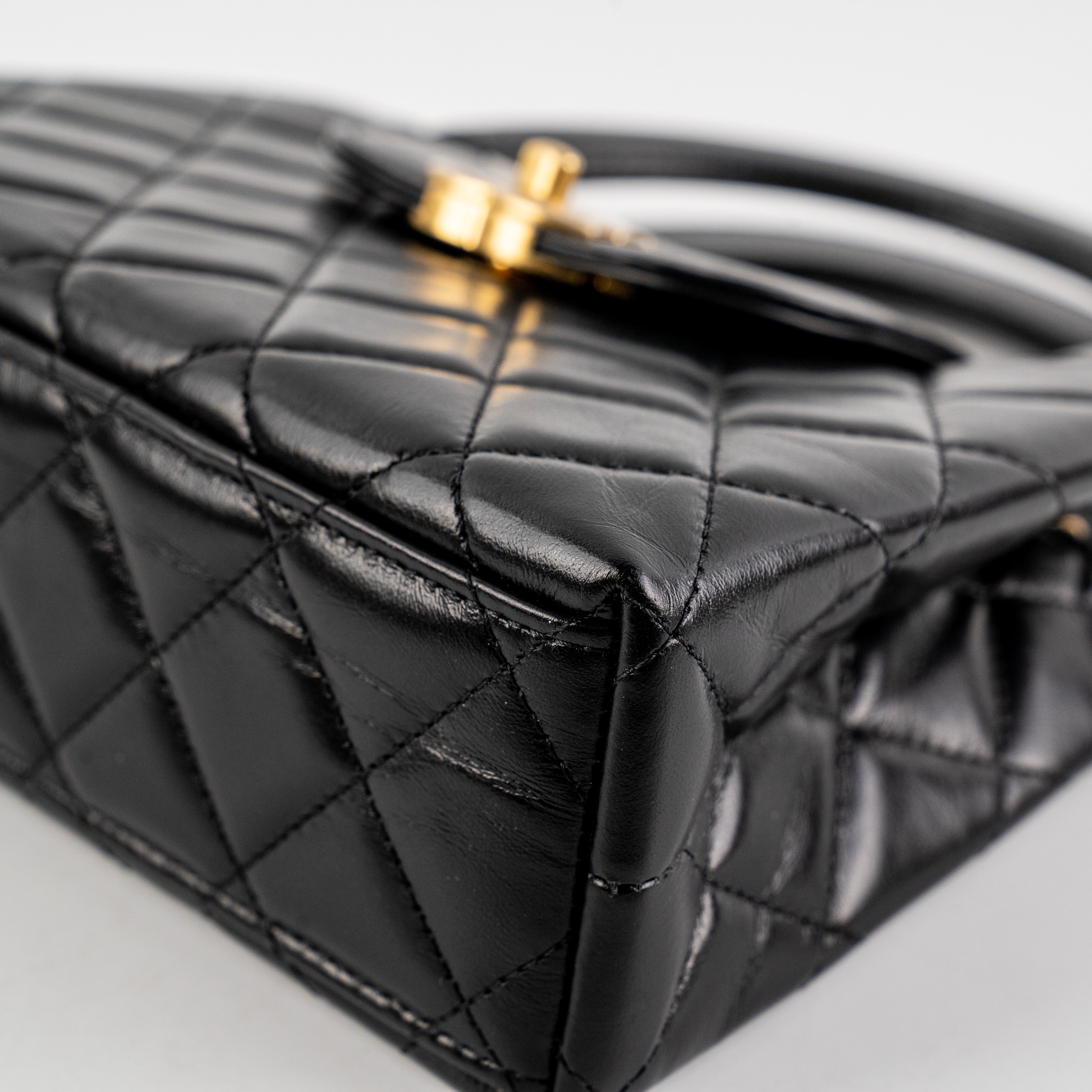 Chanel 23K Kelly Bag Small Black Microchip Leather Crossbody Bag - Luxury Designer Handbag for Women, Perfect for Date Night & Special Occasions