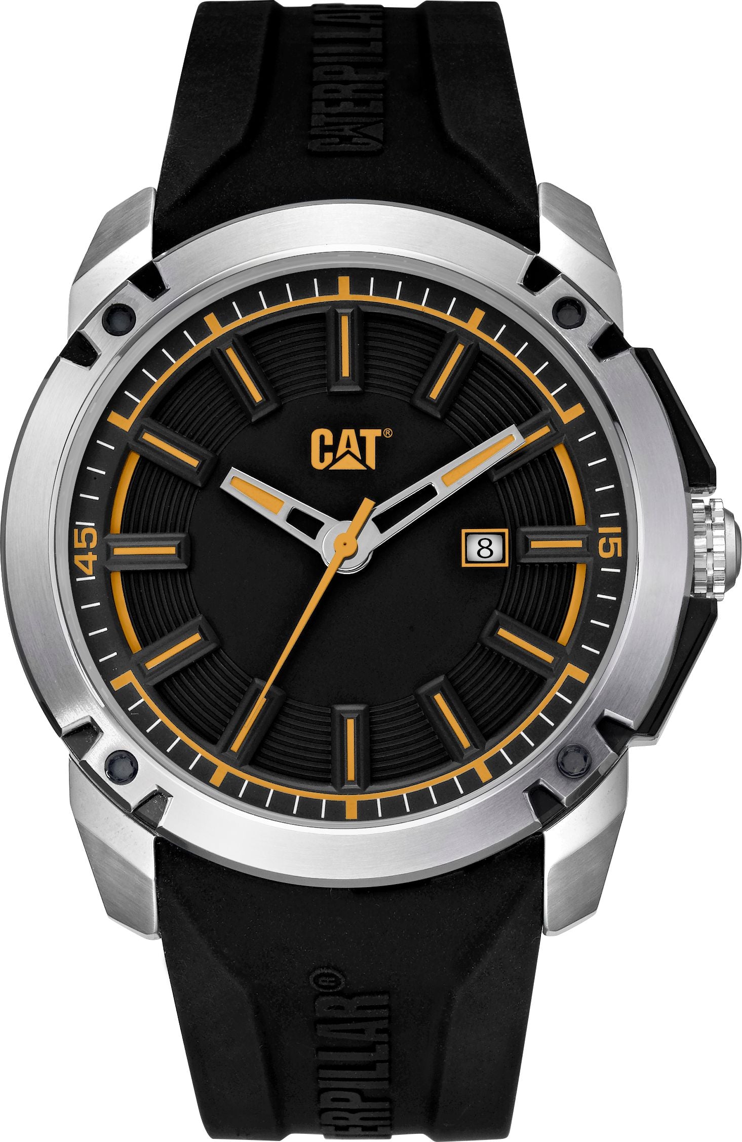 Premium Black & Yellow Dial Men's Watch with Comfortable Black Silicone Strap - Perfect for Business, Casual Wear & Outdoor Activities