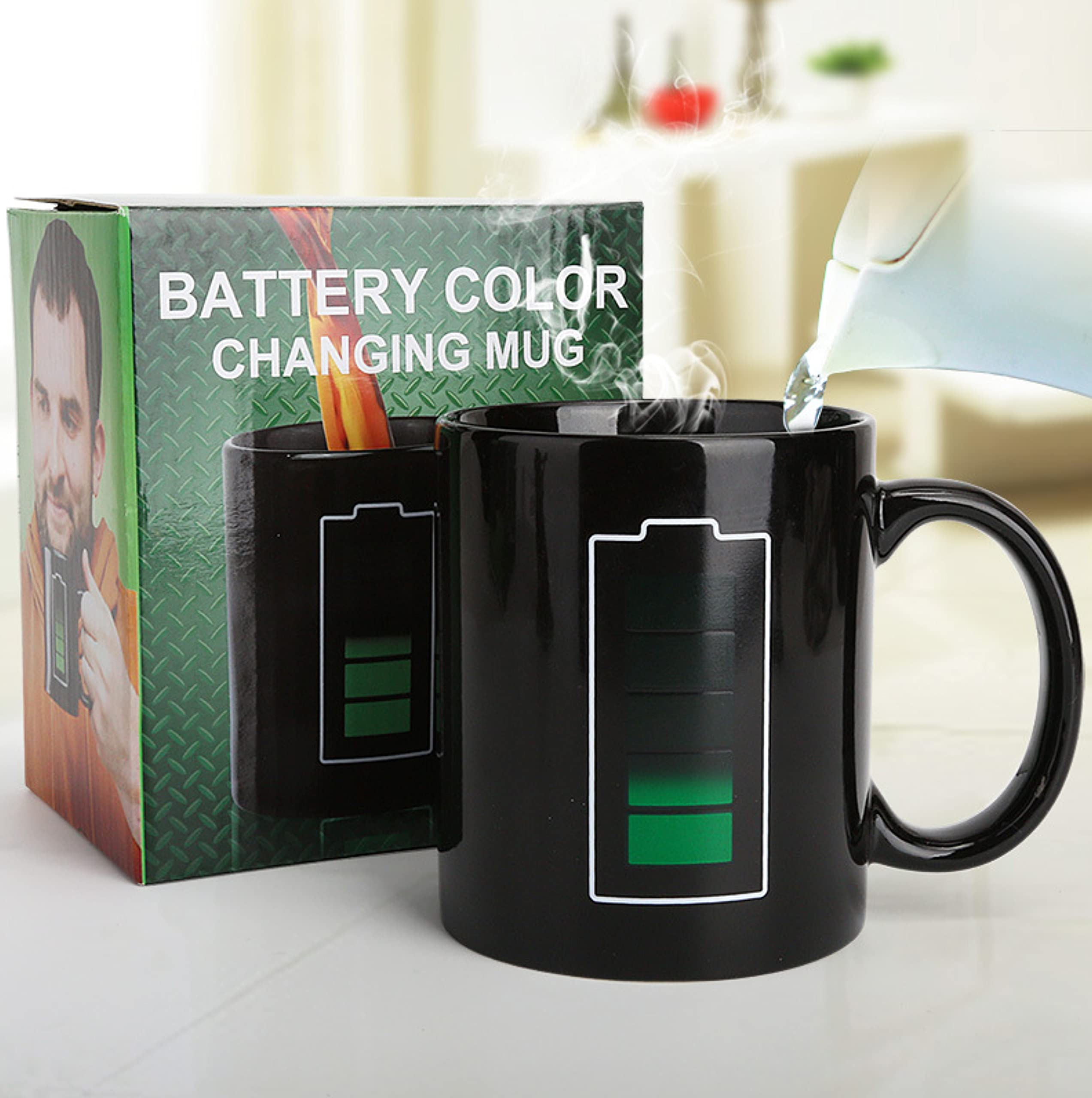 Heat Sensitive Color Changing Coffee Mug - 12oz Magic Ceramic Cup with Fun Heat-Activated Design, Great for Gifts & Office Use (Battery Not Included) | Perfect for Coffee Lovers, Novelty Gifts & Home Decor